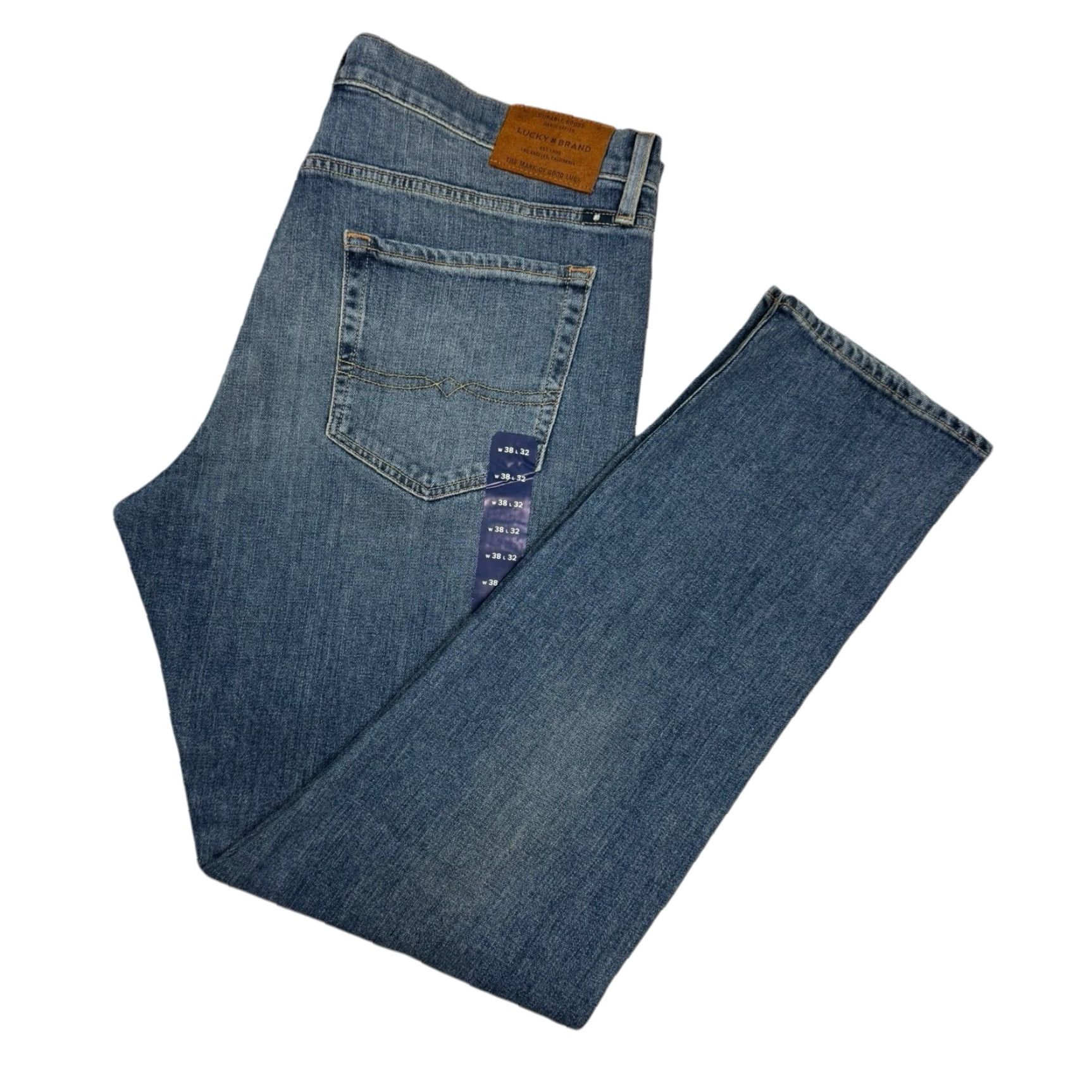 Lucky Brand Jeans Men 38x32 Skinny Stretch Denim Faded Tinted