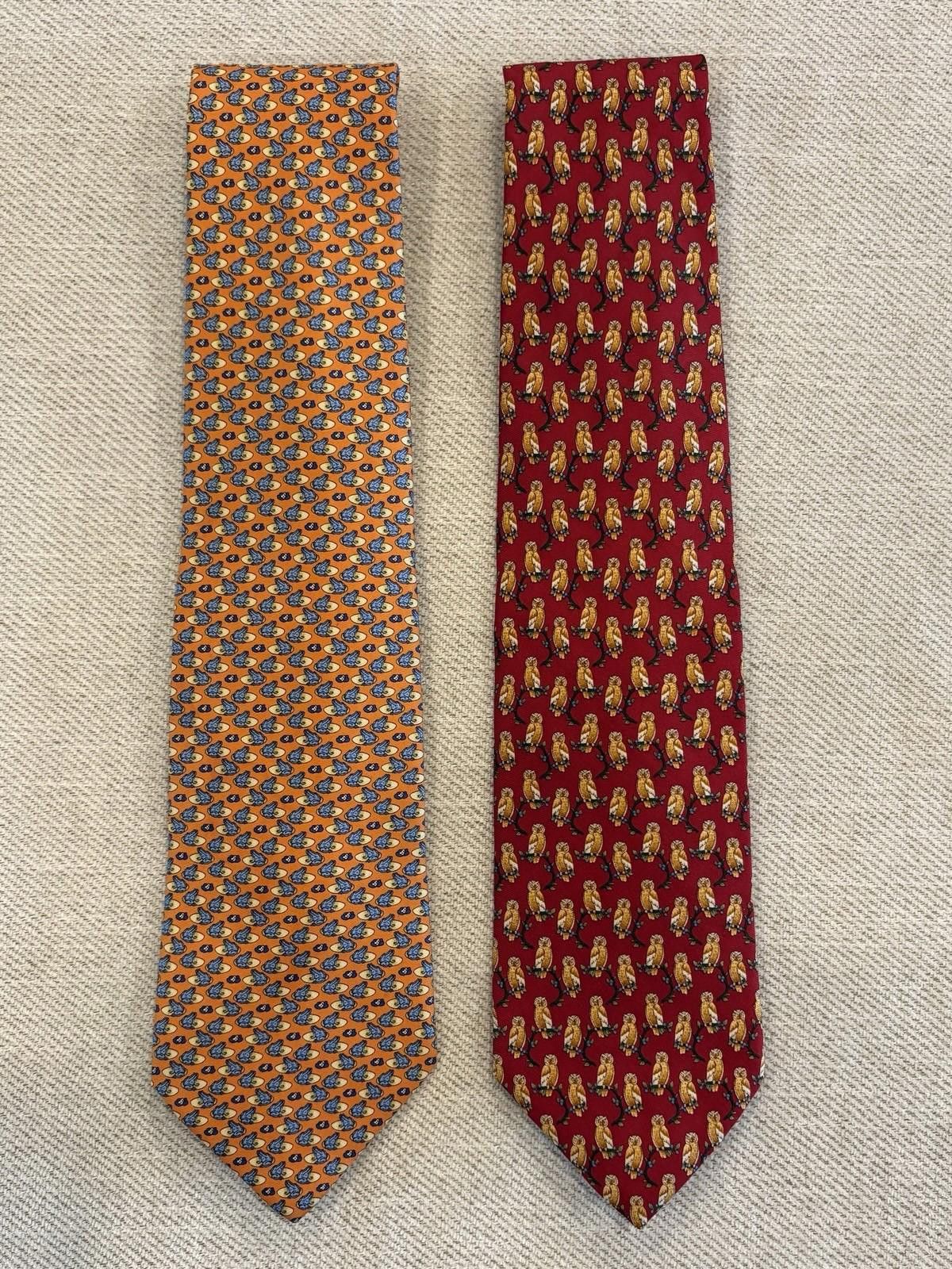 Brooks Brothers Lot of 2 100% Silk Brooks Brothers Made in USA Animal Prints Size ONE SIZE - 1 Thumbnail