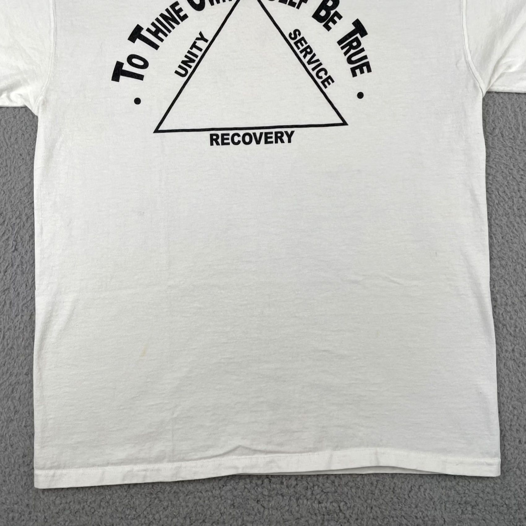 Fruit Of The Loom VINTAGE Fruit of the Loom Shirt Unity Service Recovery Medium To Thine Own Self Be True Mens Size US M / EU 48-50 / 2 - 4 Thumbnail