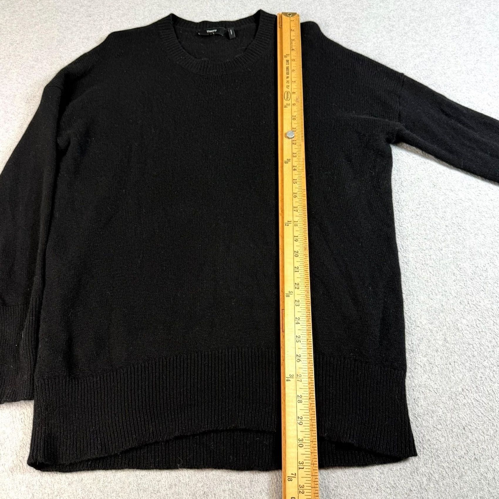 Theory Theory Cashmere Sweater Women M Black Crew Neck Lightweight Knit Pullover Casual Winter Size M / US 6-8 / IT 42-44 - 5 Thumbnail