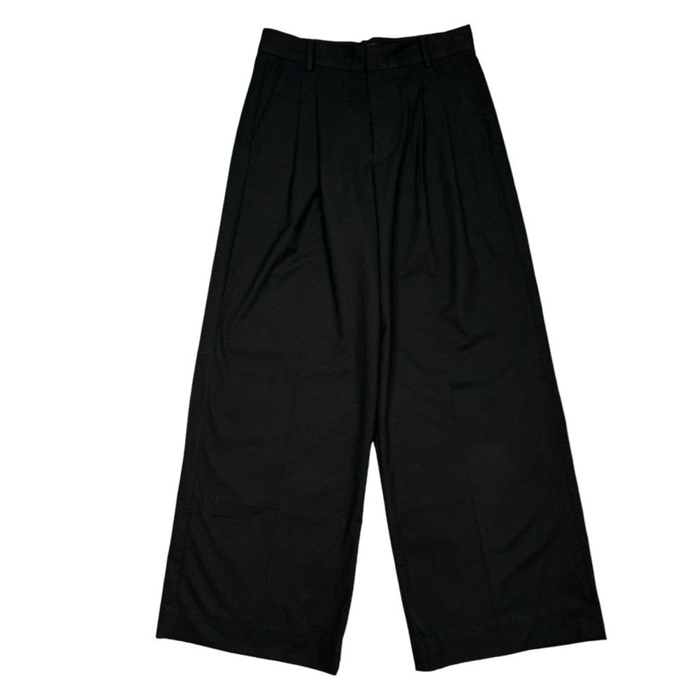Banana Republic NWT New $100 Banana Republic Wide-Leg Flannel Black Trouser Size 30" / US 8 / IT 44 - 2 Thumbnail