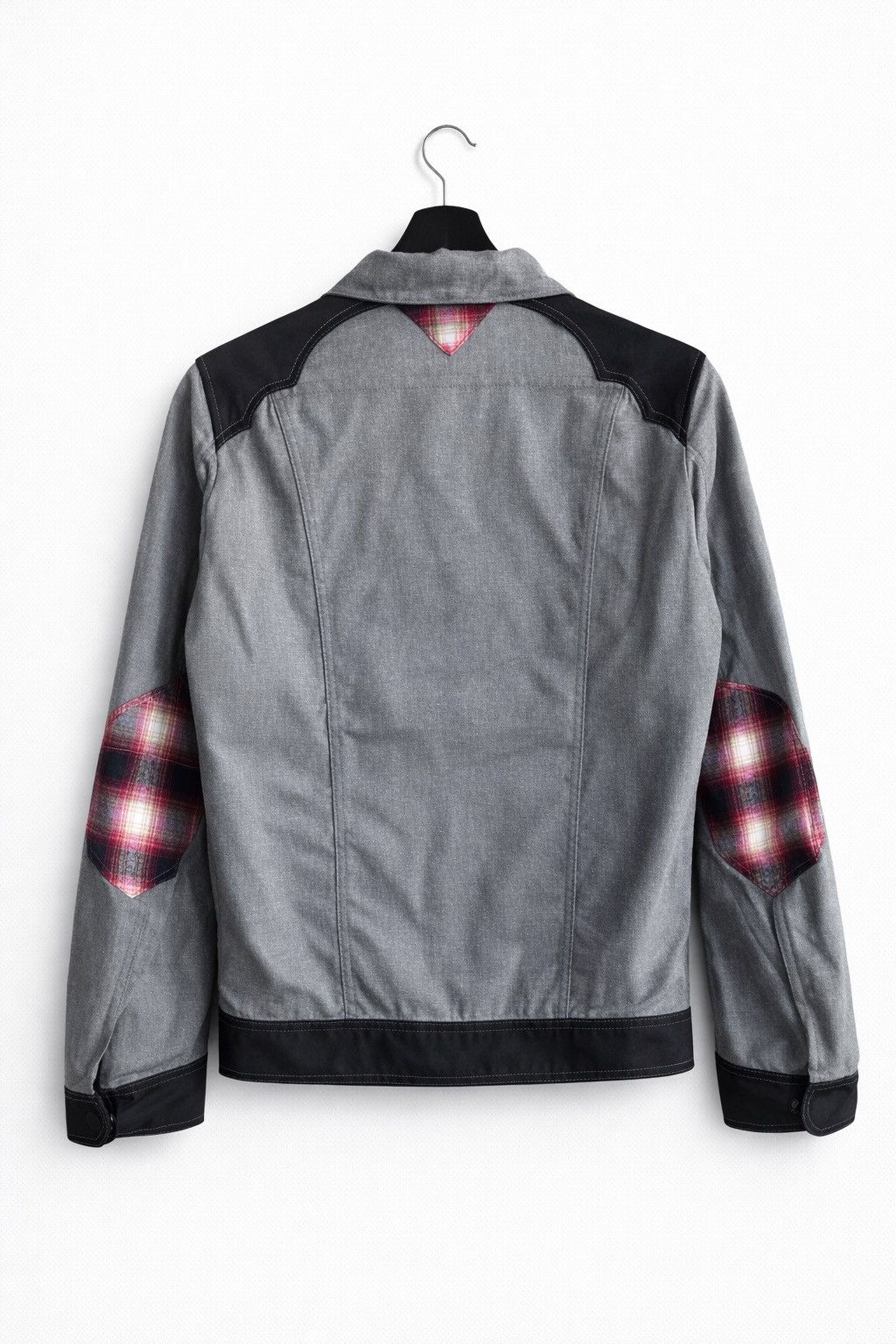Japanese Brand NO CROSSING Japan Made Workwear Jacket – Grey & Black Zip Size US S / EU 44-46 / 1 - 2 Thumbnail