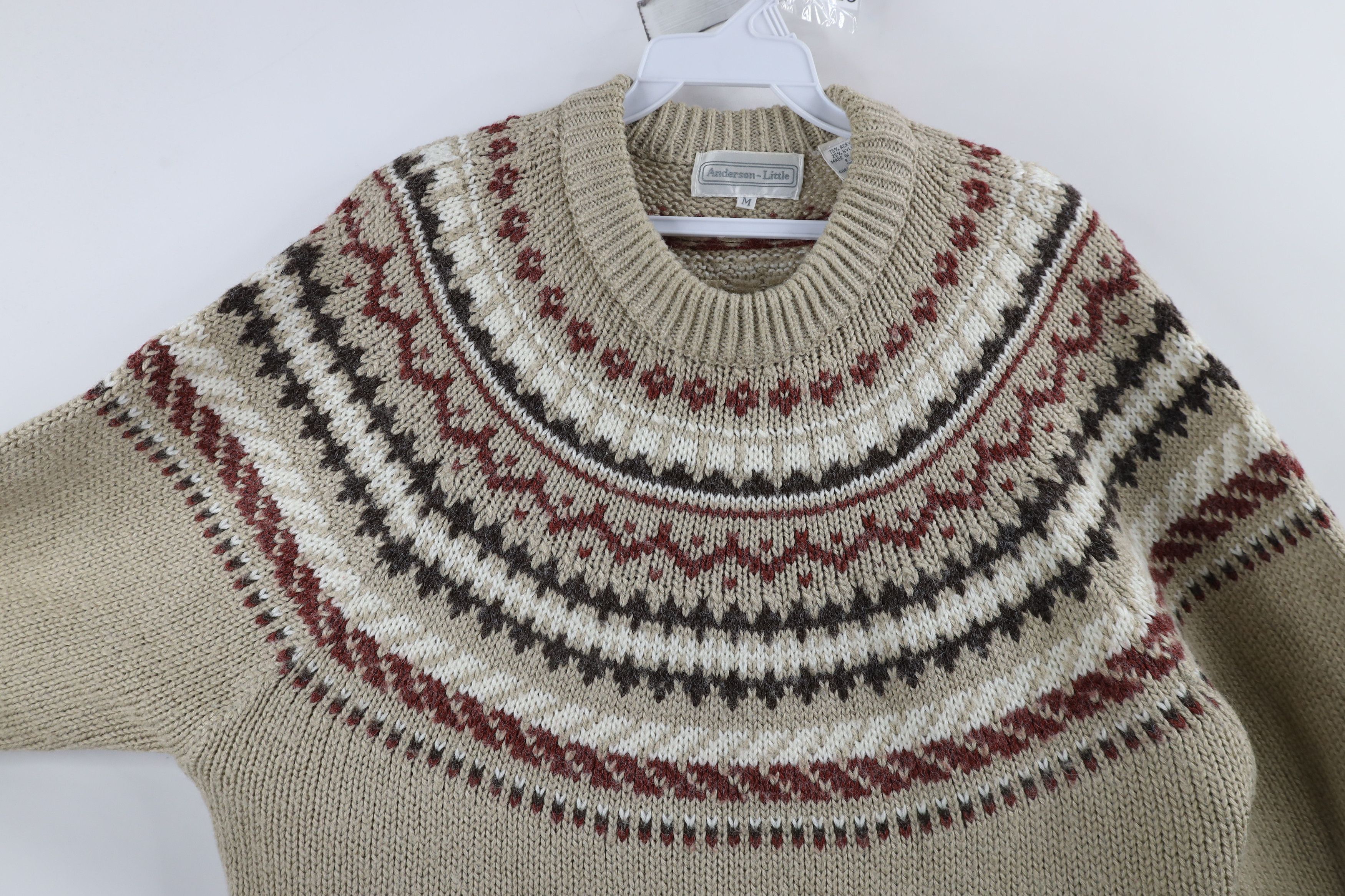 Vintage Vintage 90s Streetwear Fair Isle Knit Crewneck Sweater Size US M / EU 48-50 / 2 - 6 Thumbnail