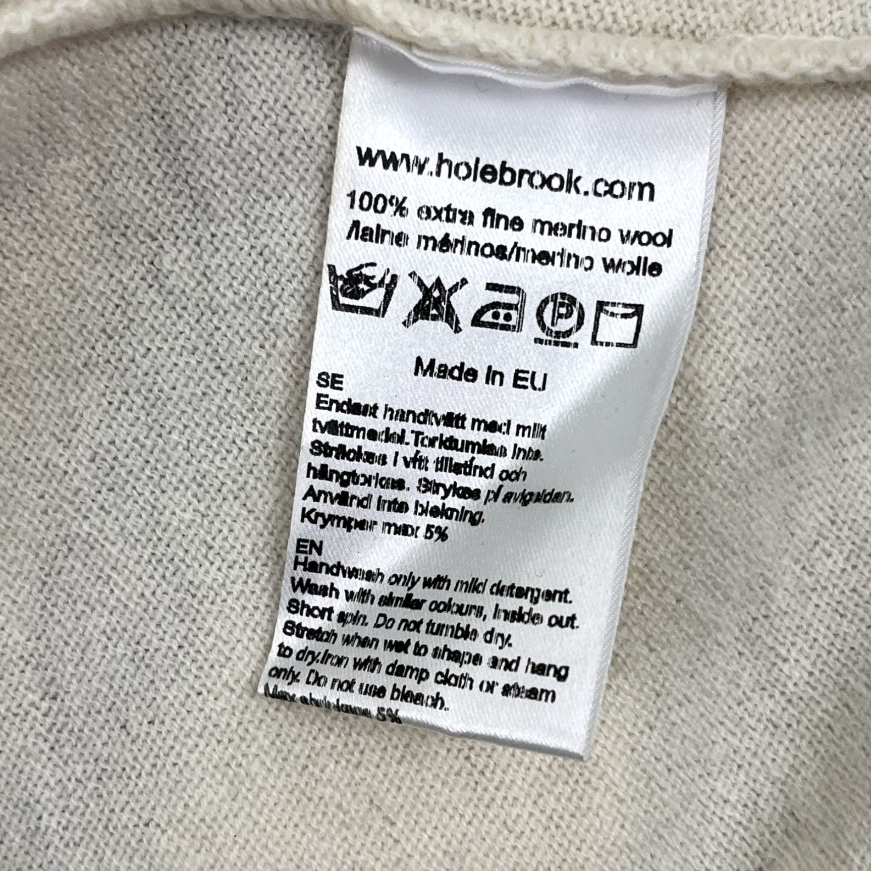 Vintage HOLEBROOK SWEDEN Sweater Womens Small Ivory Merino Wool Pullover Relaxed Fit Lightweight Breathable 3/4 Sleeve Classic Size S / US 4 / IT 40 - 4 Thumbnail