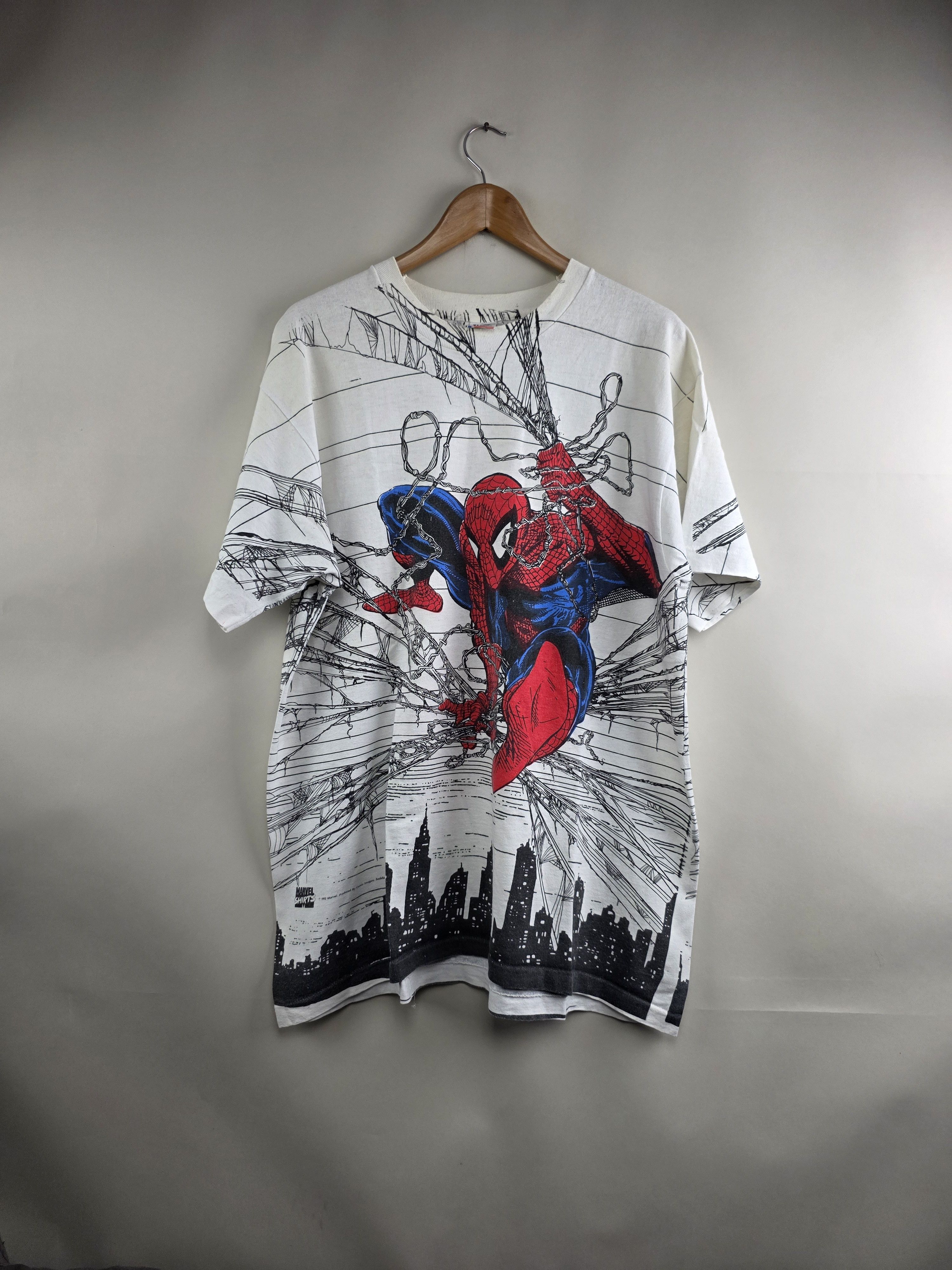 Vintage 1992 Marvel Comics Spiderman Megaprint 90s XL 23.5" 30.5" Size US XL / EU 56 / 4 - 9 Thumbnail