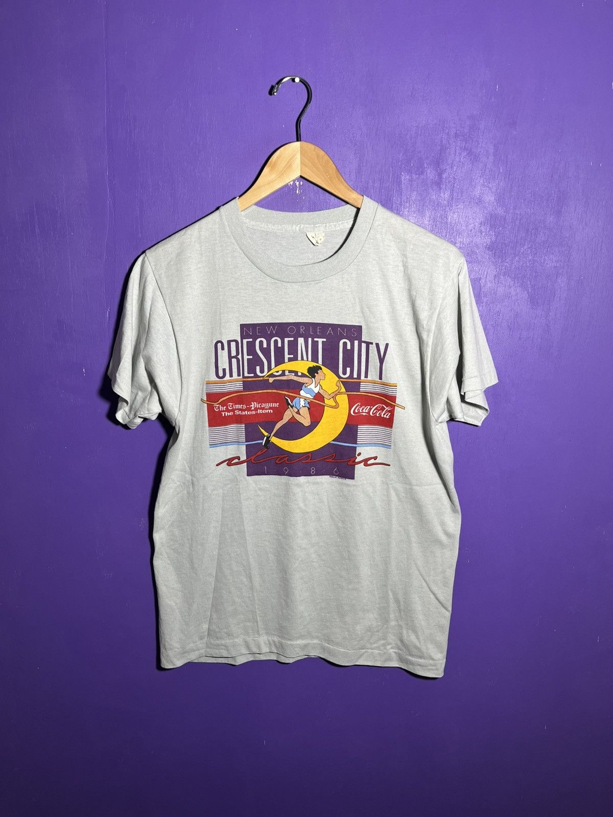 Vintage 1986 New orleans crescent city classic race tee