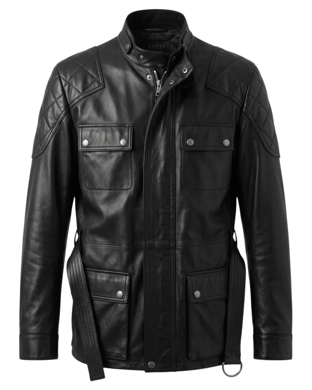 Gucci BELTED LEATHER COAT WITH DETACHABLE GOOSE DOWN LINING Size US M / EU 48-50 / 2 - 1 Thumbnail