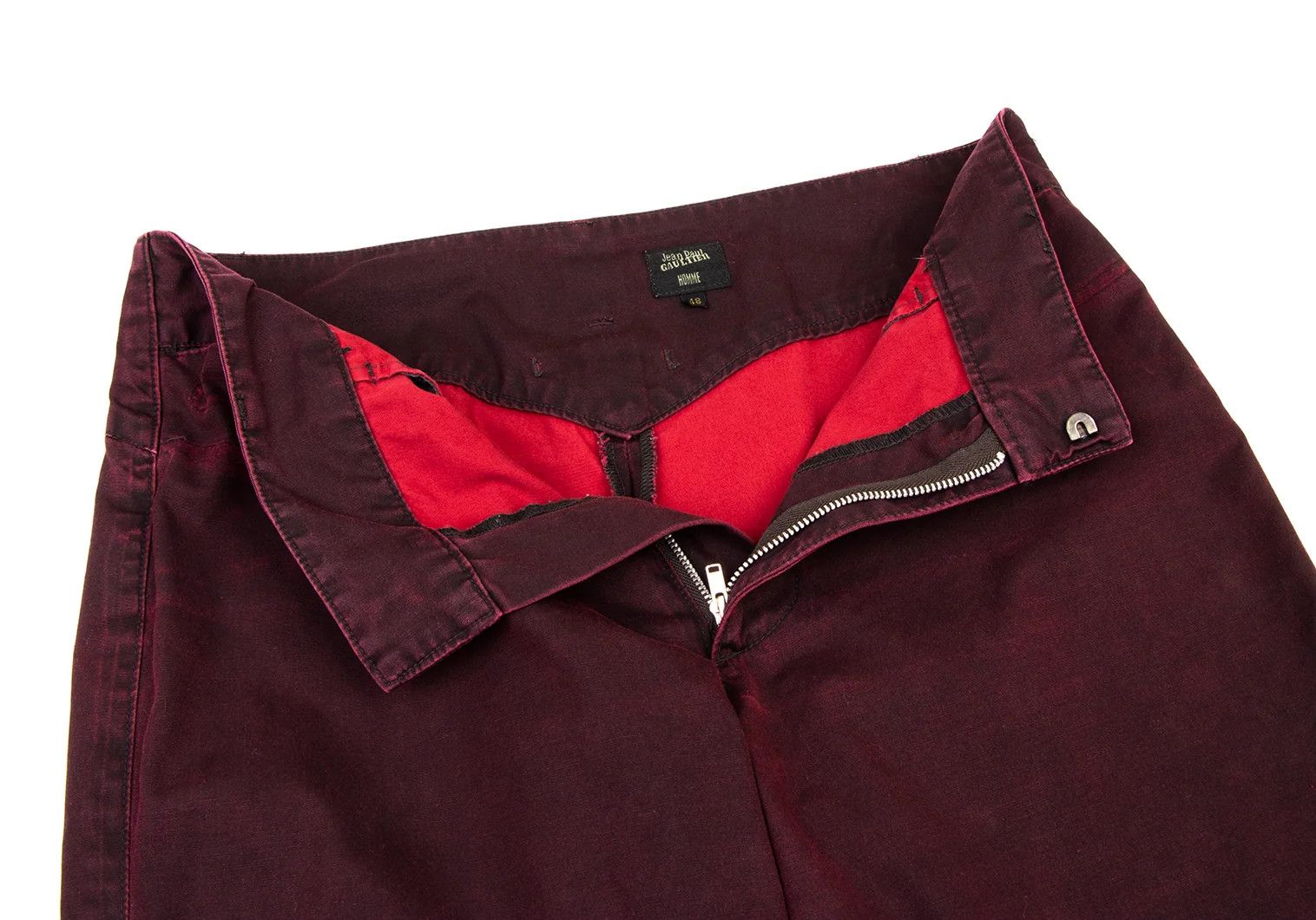 Jean Paul Gaultier Pocket Dyed Pants in Red, Size 48 Size US 32 / EU 48 - 4 Thumbnail