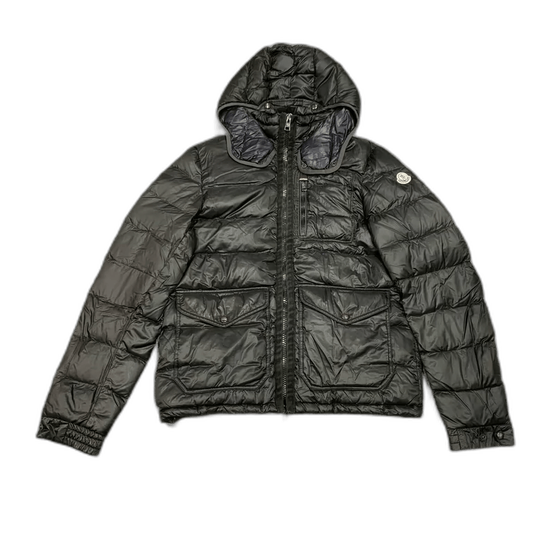 Moncler Moncler Black Down Jacket with Hood-yf Size US L / EU 52-54 / 3 - 1 Thumbnail