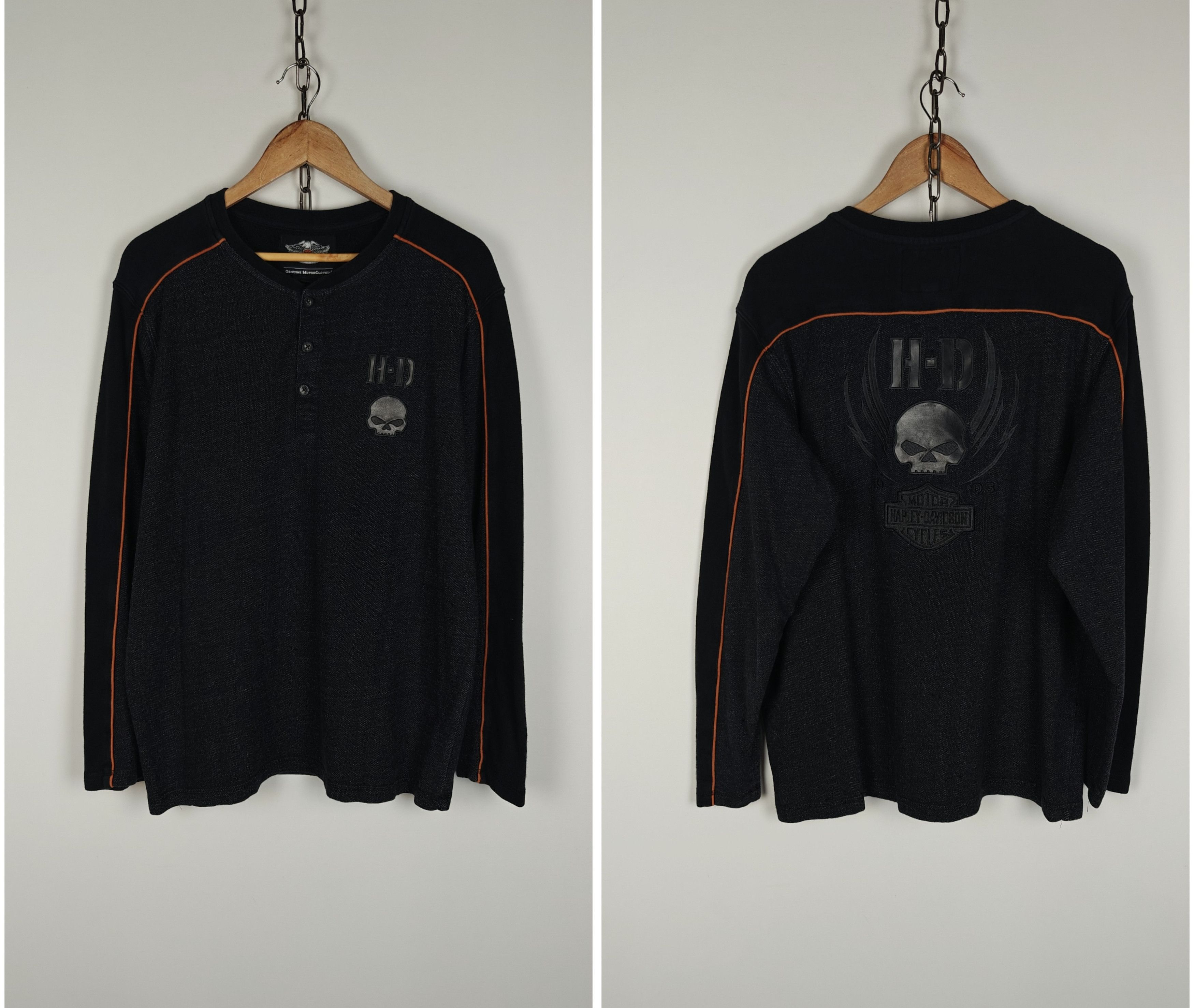 Harley Davidson Harley Davidson VTG Skull Sweatshirt Logo Gray L Size US L / EU 52-54 / 3 - 1 Thumbnail