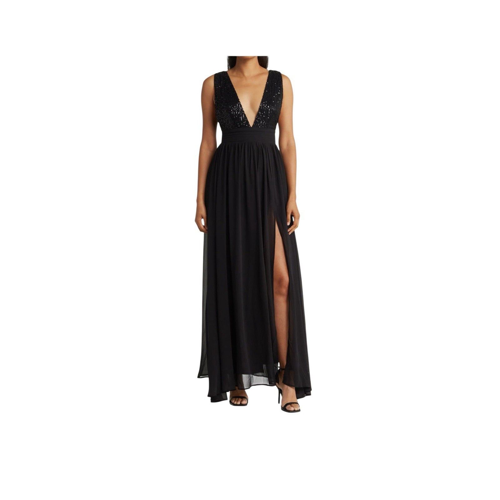 Other NWT LOVE BY DESIGN SEQUIN BLACK GOWN- BROKEN ZIPPER Size M / US 6-8 / IT 42-44 - 1 Thumbnail