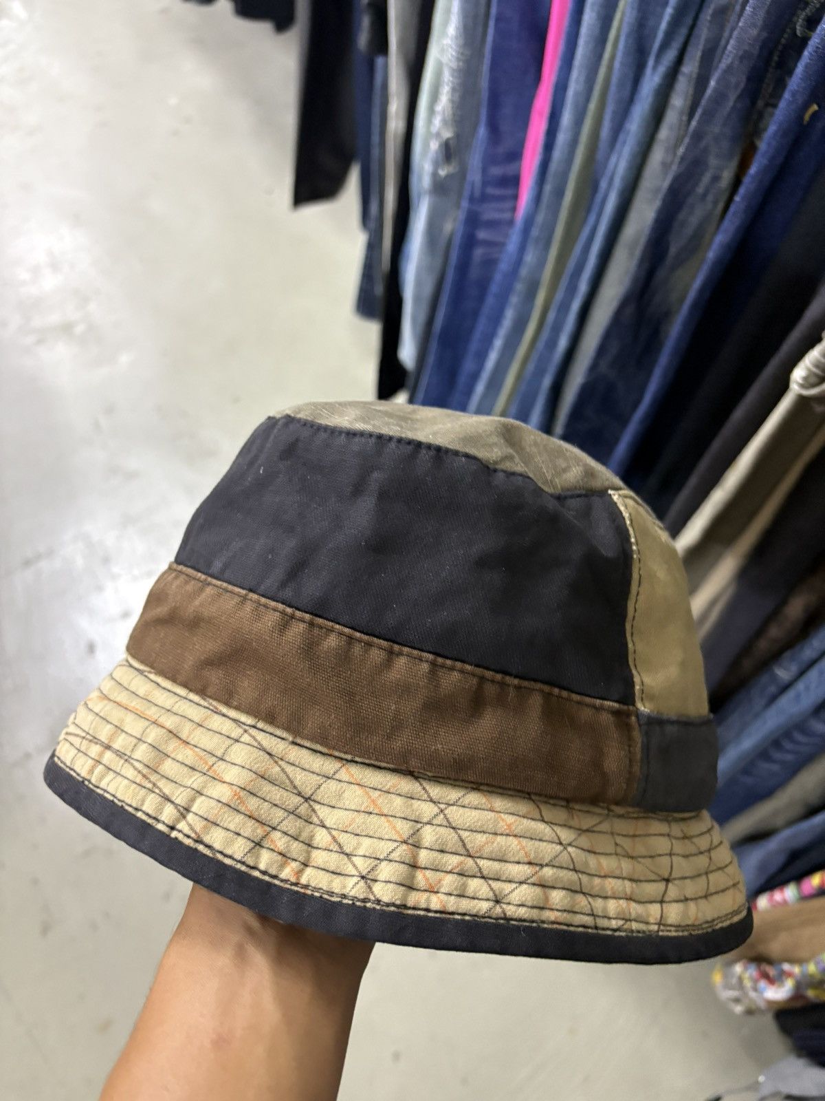 Kapital Kapital Patchwork Boro Old Man and the sea bucket hat cap Size ONE SIZE - 12 Thumbnail