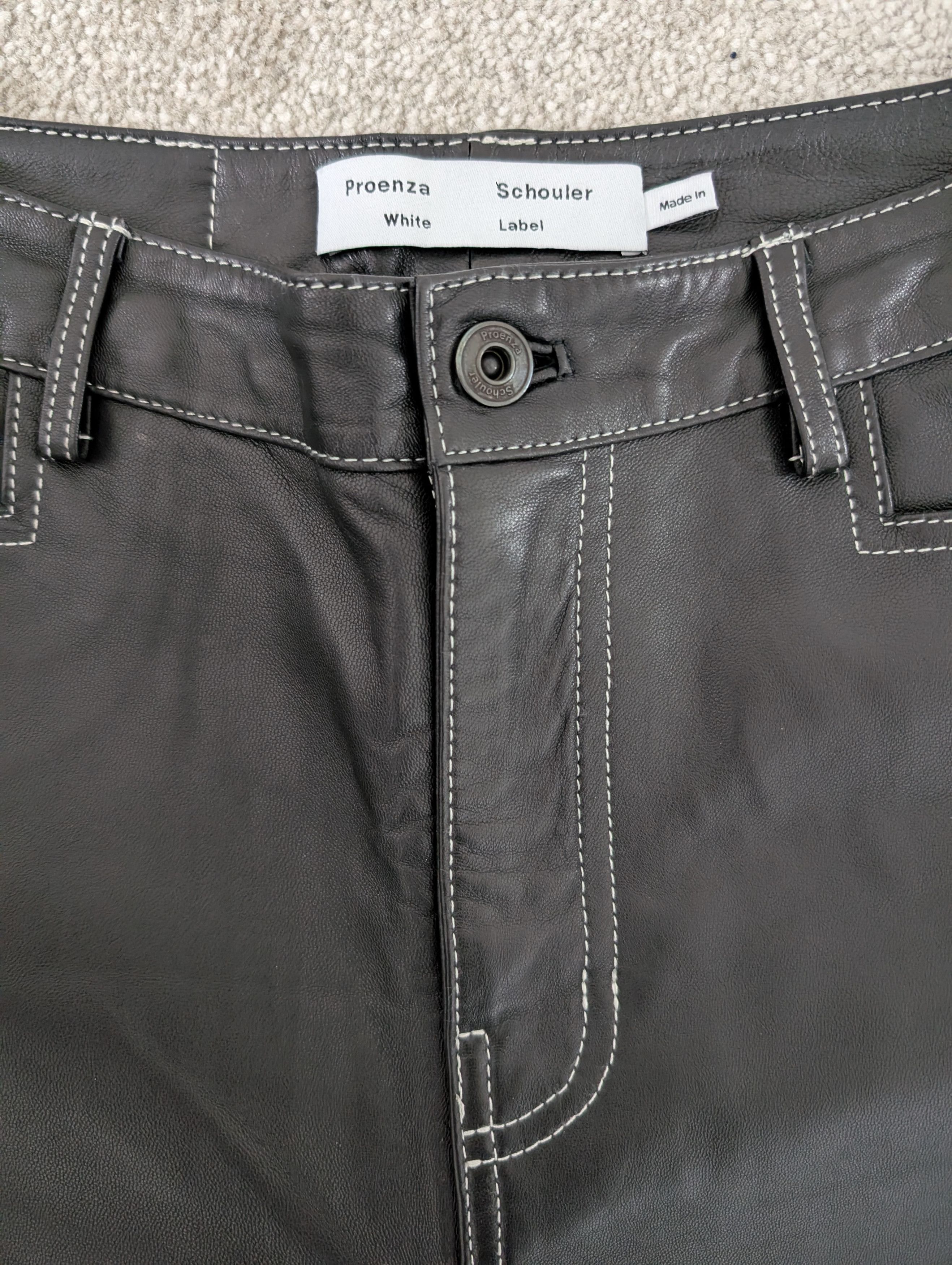 Proenza Schouler White Label Proenza Schouler White Label Black Leather Pants Size 28" / US 6 / IT 42 - 7 Thumbnail