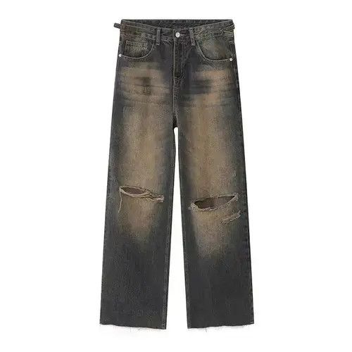 High Sport × Japanese Brand × Jean Retro distressed nostalgic rust raw edge ripped jeans Size US 32 / EU 48 - 2 Thumbnail
