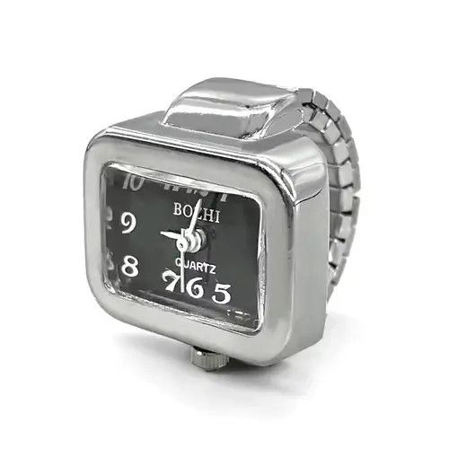 Other Gorgeous Rectangle Finger Silver Ring Watch Size ONE SIZE - 6 Thumbnail