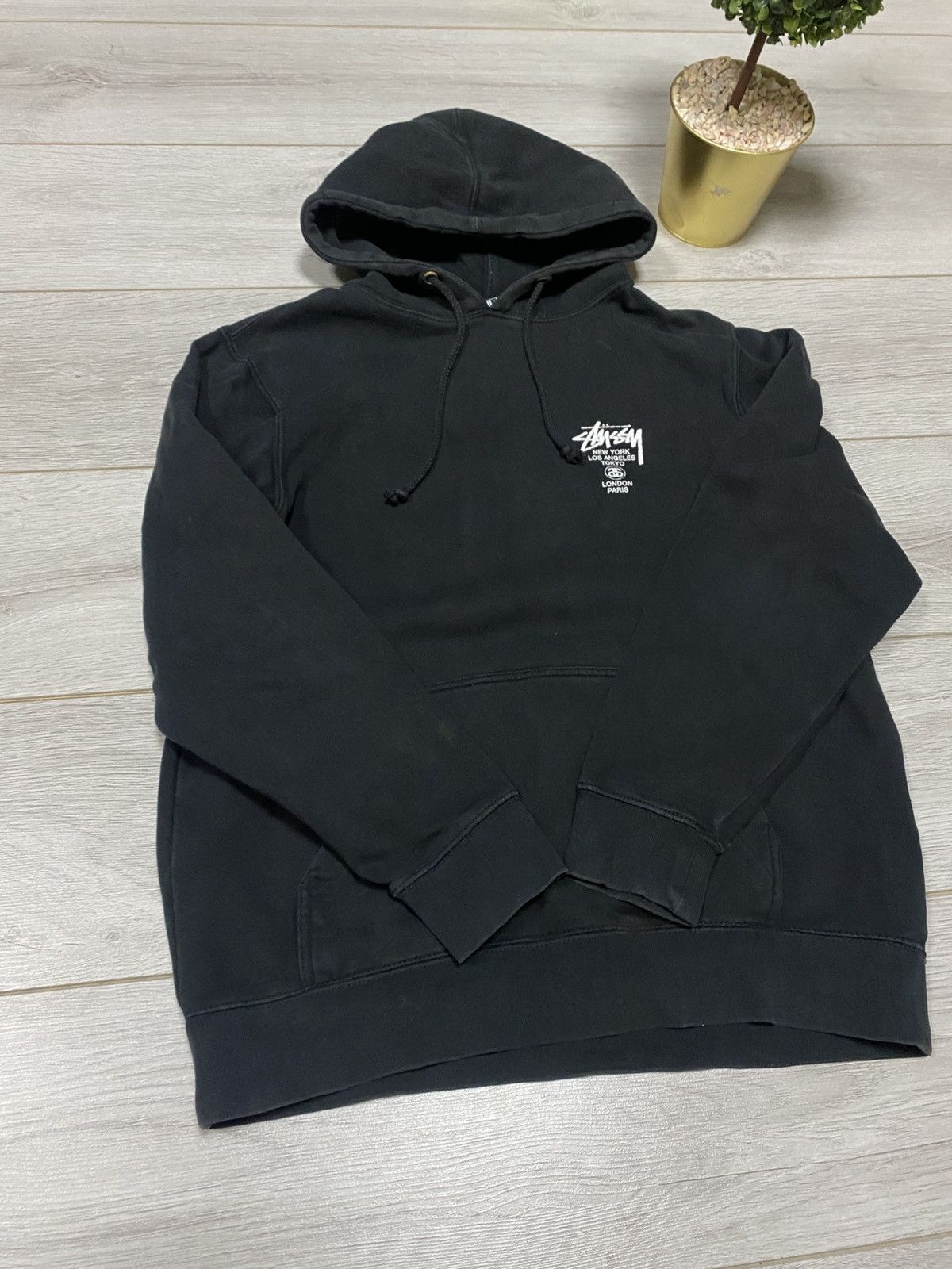 Stussy Stussy big logo vintage faded hoodie Size US M / EU 48-50 / 2 - 4 Thumbnail