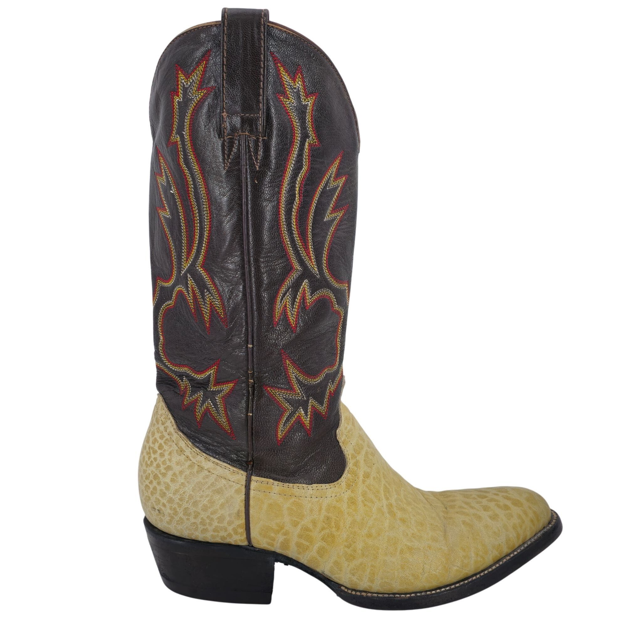 Other Bull Rider Men 9.5 Unique Color Golden Yellow Brown Leather Size US 9.5 / EU 42-43 - 14 Thumbnail
