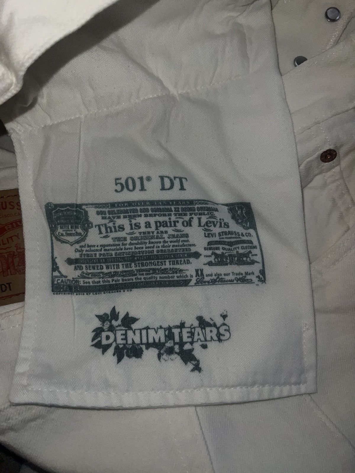 DENIM TEARS × Levi's Denim Tears Cotton Wreath Levi Denim Pants Sz 36 Size US 36 / EU 52 - 8 Thumbnail