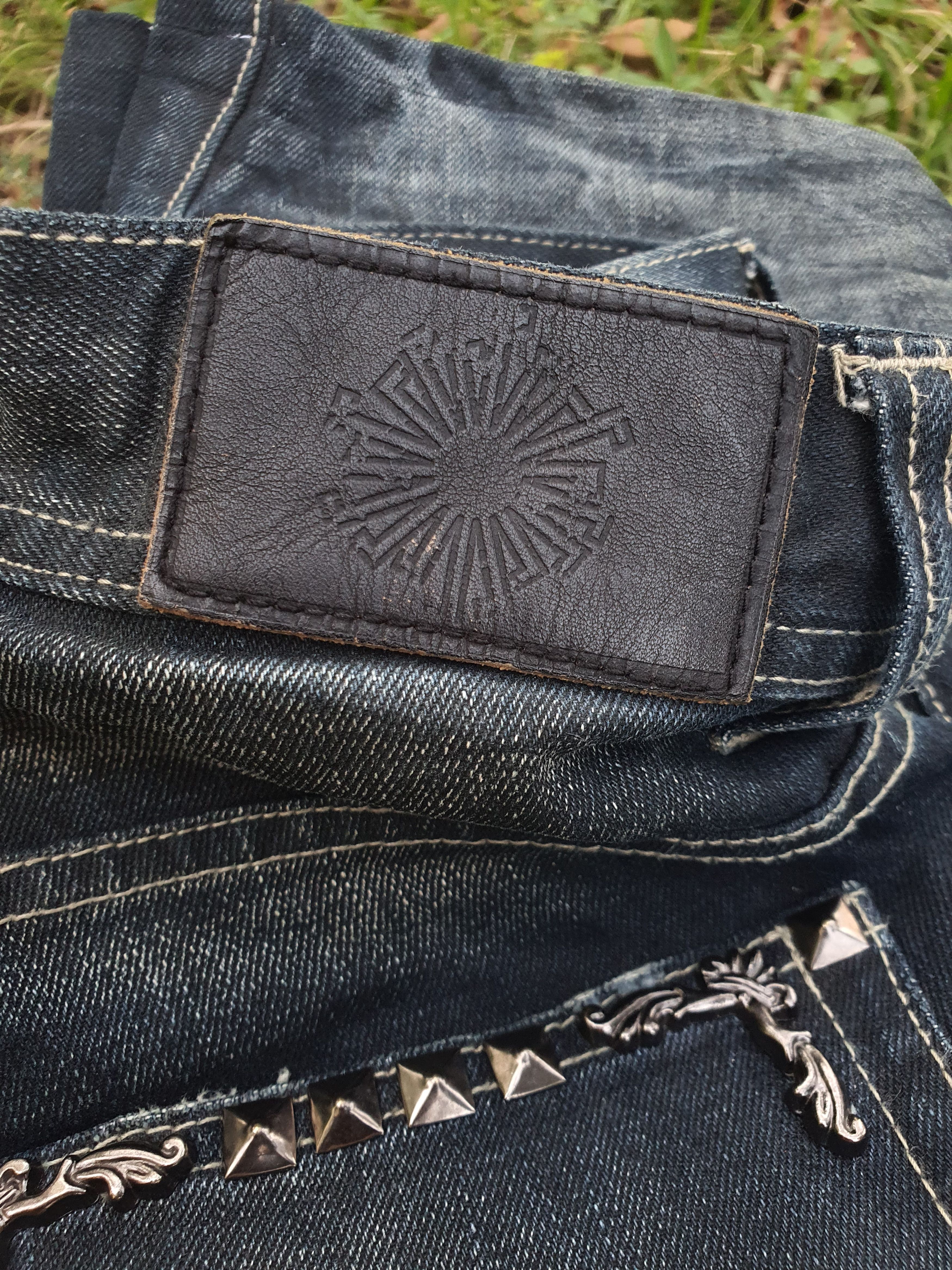 Tornado Mart 🔥 Vtg TORNADO MART Studded Shorts Denim Jeans Size US 32 / EU 48 - 8 Thumbnail