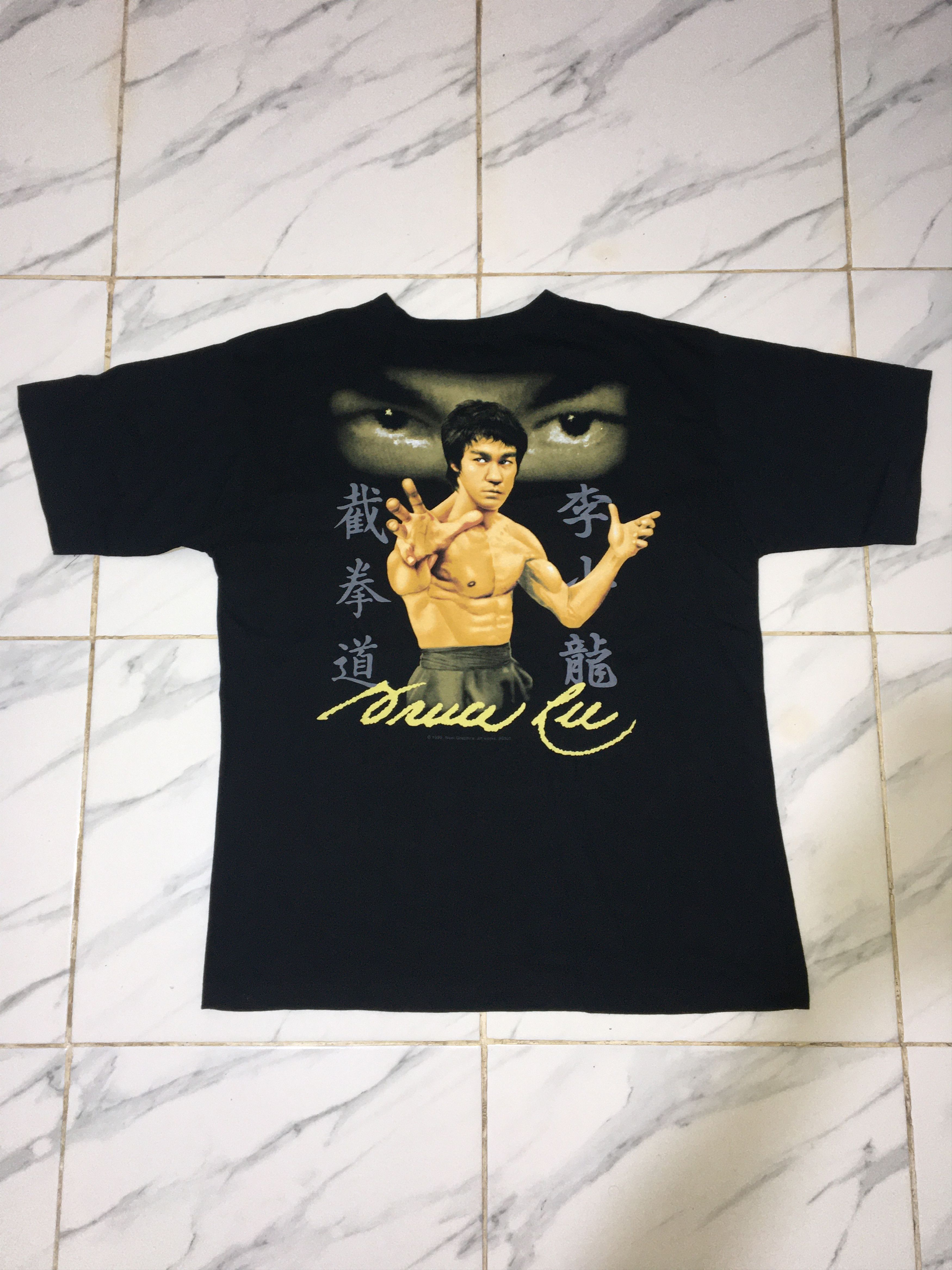 Vintage Vintage 90s Bruce Lee T Shirt 1999 Size US XL / EU 56 / 4 - 1 Thumbnail