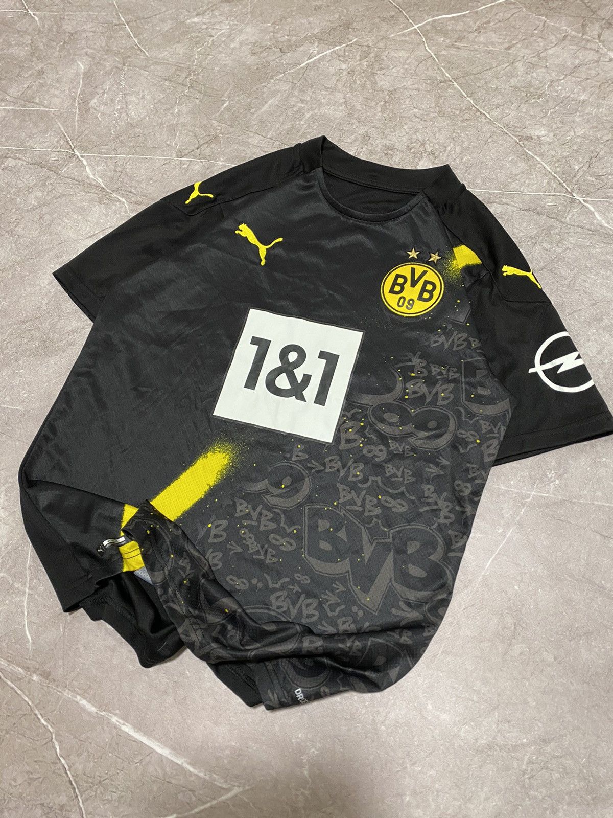 Puma × Vintage Puma 2020/21 Borussia Dortmund BVB Away Football Black Shirt Size US S / EU 44-46 / 1 - 3 Thumbnail