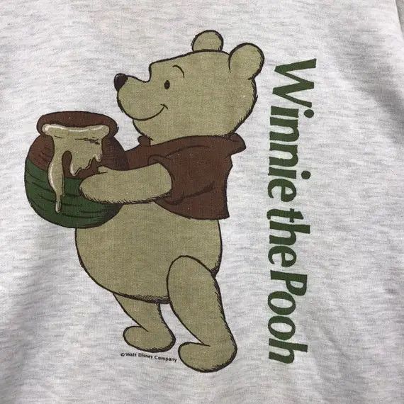 Disney × Vintage Vtg 90’ WINNIE THE POOH Cartoon Comic Honey Sweatshirt Size L / US 10 / IT 46 - 4 Thumbnail