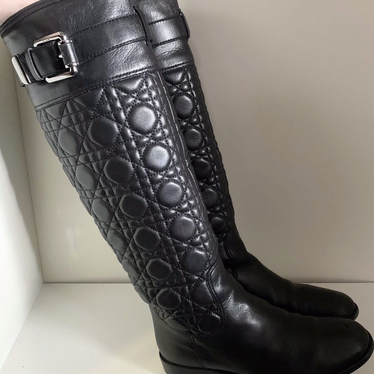 Dior Dior cannage quilted nappa leather boots Size US 6 / IT 36 - 6 Thumbnail