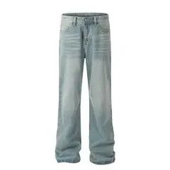 Japanese Brand Asaoka x Asai Light blue loose casual ripped straight jeans Size US 32 / EU 48 - 6 Thumbnail