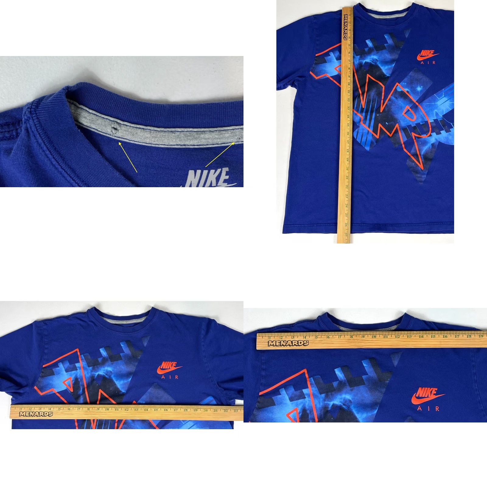 Nike Nike Air T-Shirt Mens XL Blue 2013 559406-433 Cotton Crew Neck Short Sleeve Size US XL / EU 56 / 4 - 8 Thumbnail