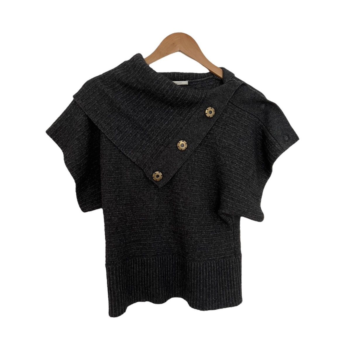 Japanese Brand × Vintage Asymmetrical button snap knit Size XS / US 0-2 / IT 36-38 - 1 Thumbnail