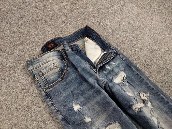 Von Dutch Vintage 90's Von Dutch Kustom Made Distressed Denim Jeans Size US 34 / EU 50 - 4 Thumbnail