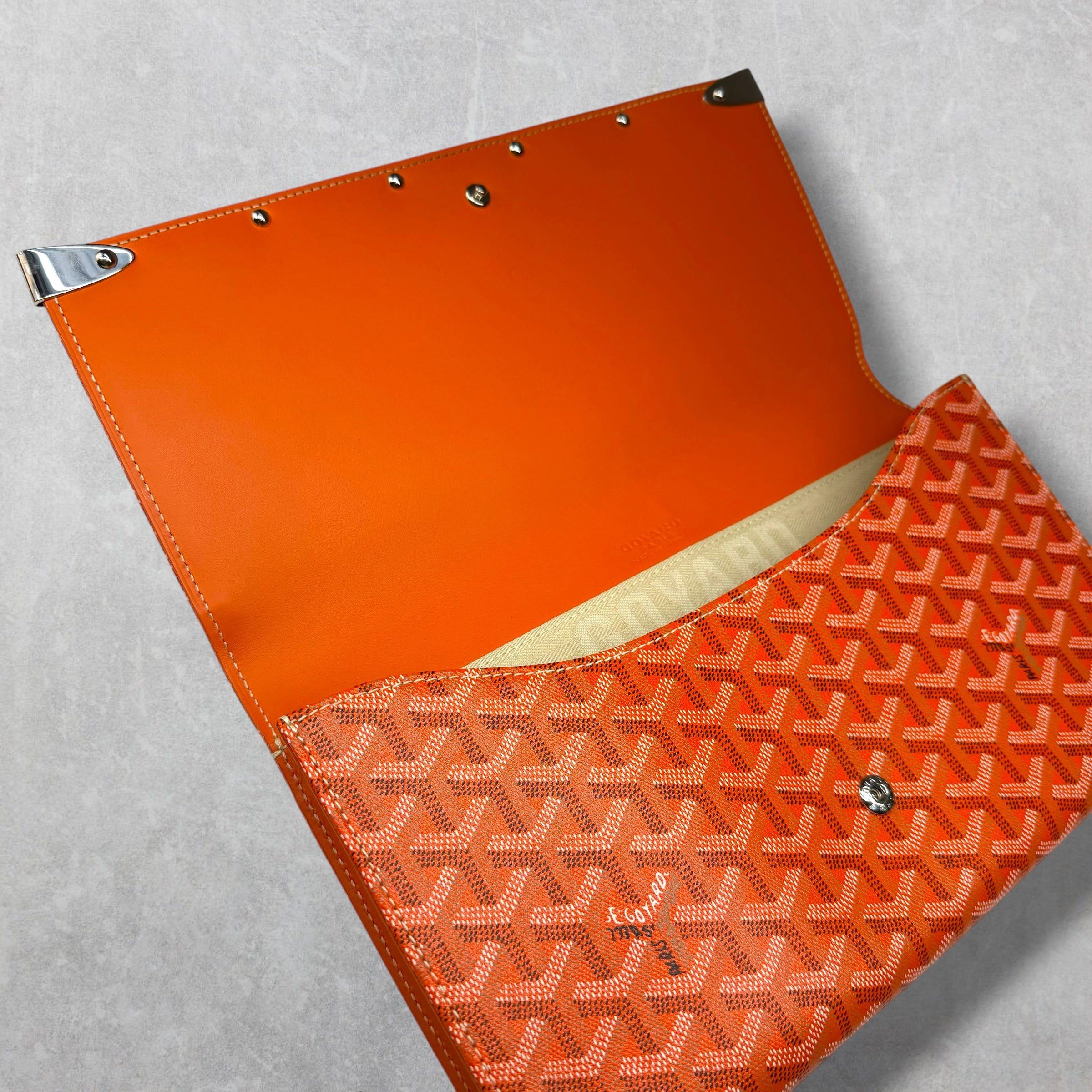 Goyard Goyard Orange Monte Carlo Bois Clutch Size ONE SIZE - 6 Thumbnail