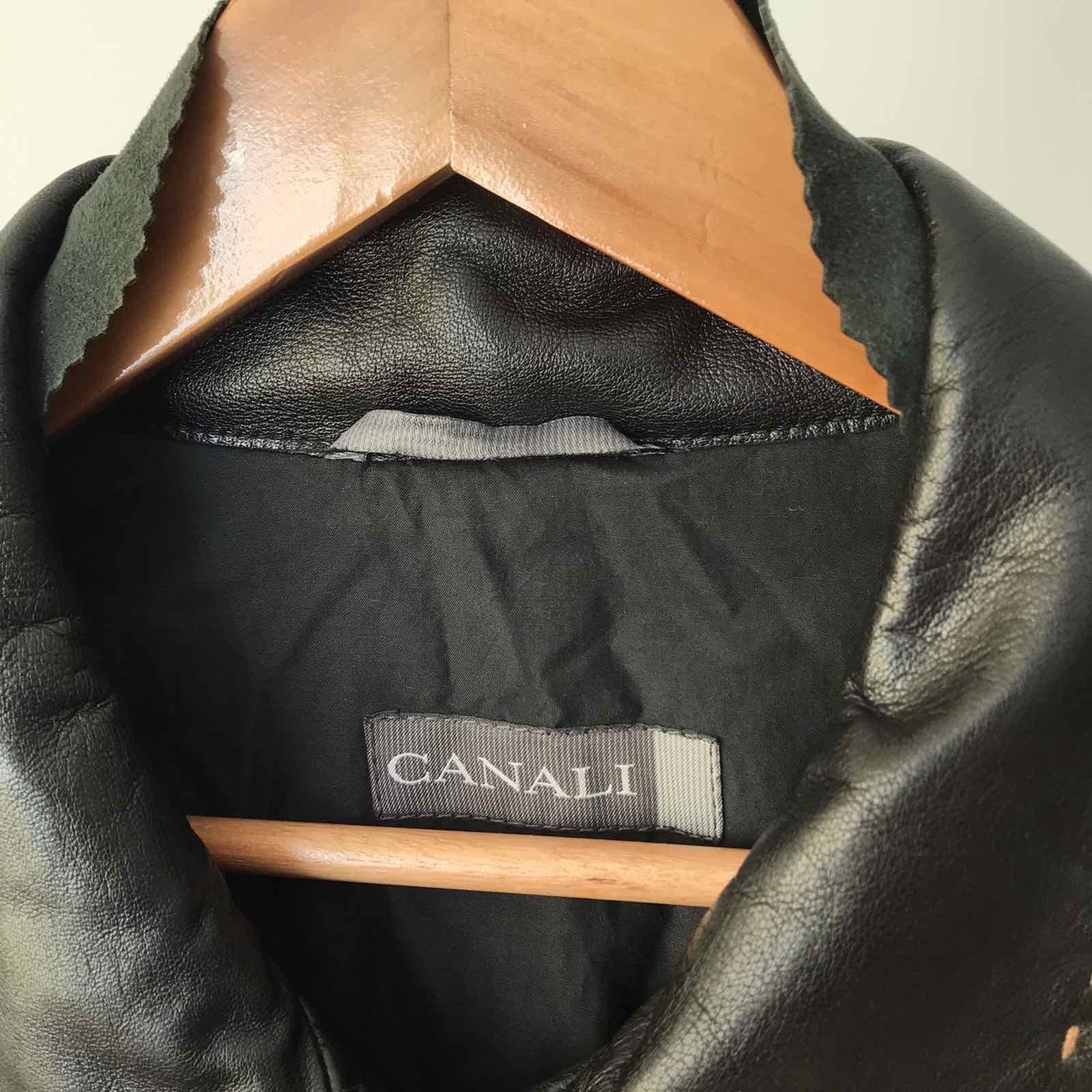 Canali Vtg Canali Leather Luxury Jacket Sz L Size US L / EU 52-54 / 3 - 5 Thumbnail