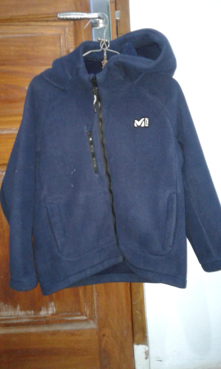 image of Millet Zipper Hoodie Fleece in Navy, Men's (Size Small)