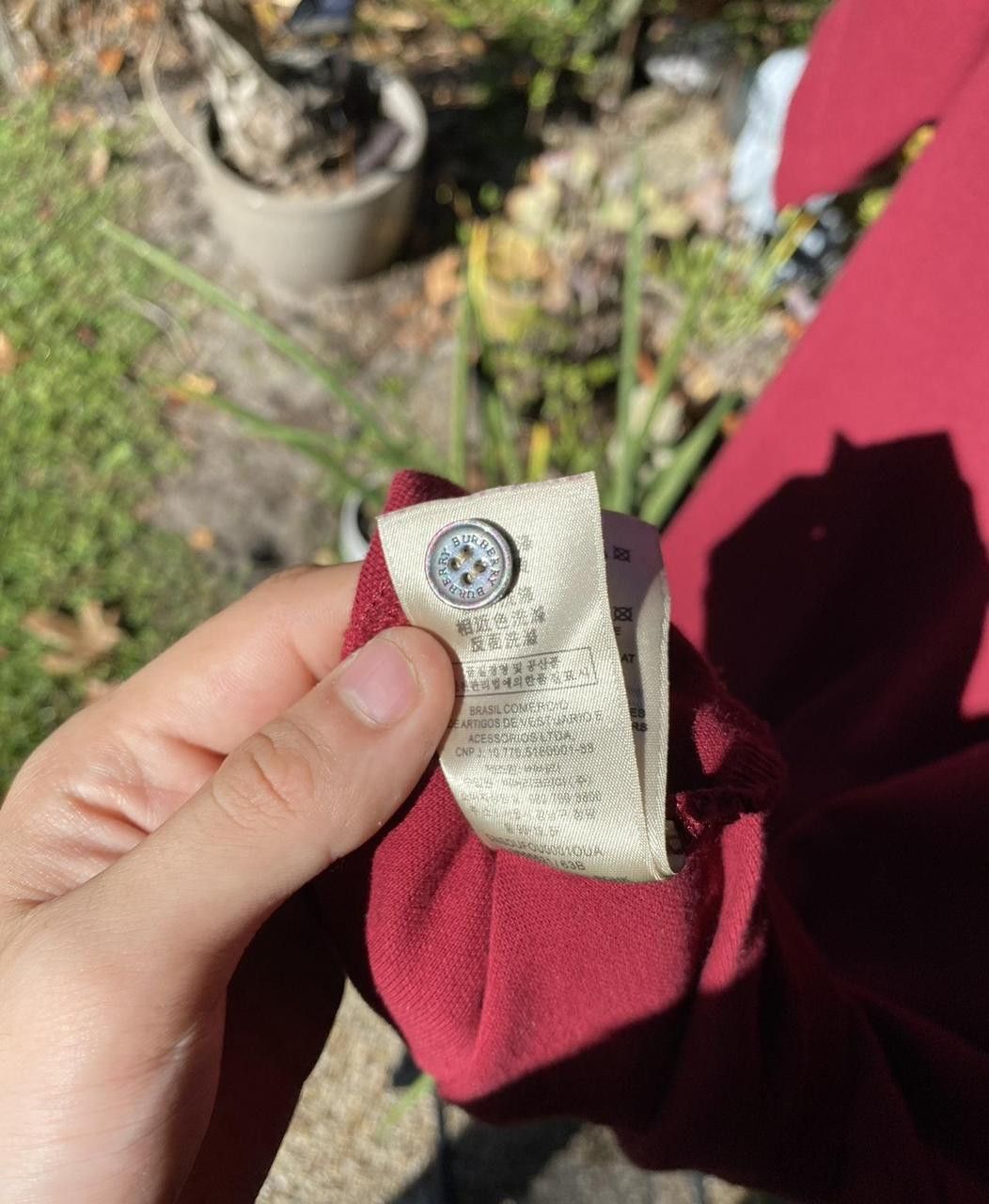 Burberry 90s Burberry’s London England Garnet Polo Button up XL Size US XL / EU 56 / 4 - 7 Thumbnail