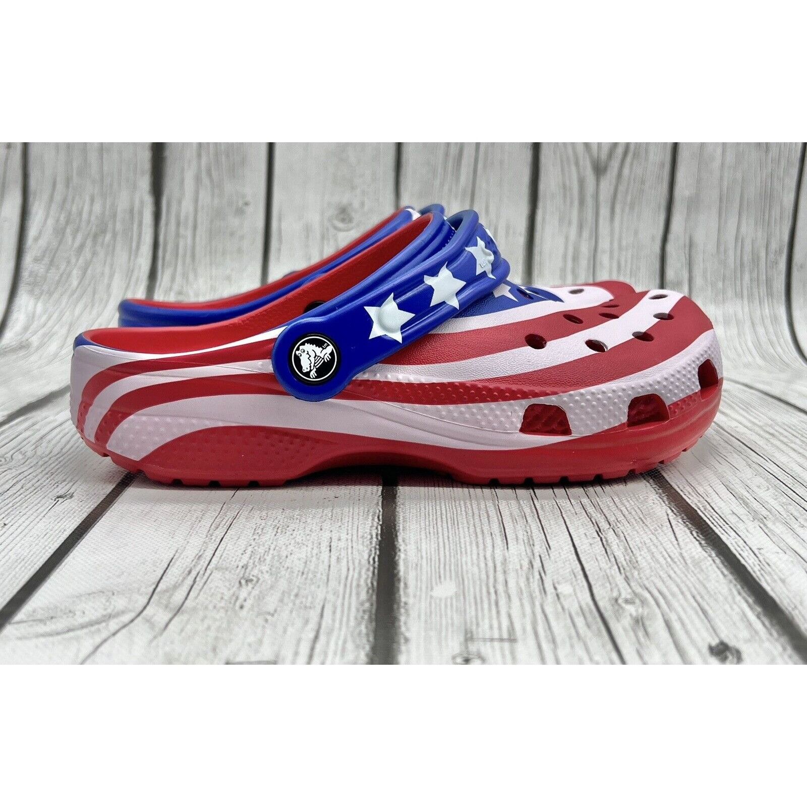 Crocs Size 7M/9W - Crocs Classic American Flag Clog - 205974 90H Size US 7 / EU 40 - 1 Thumbnail