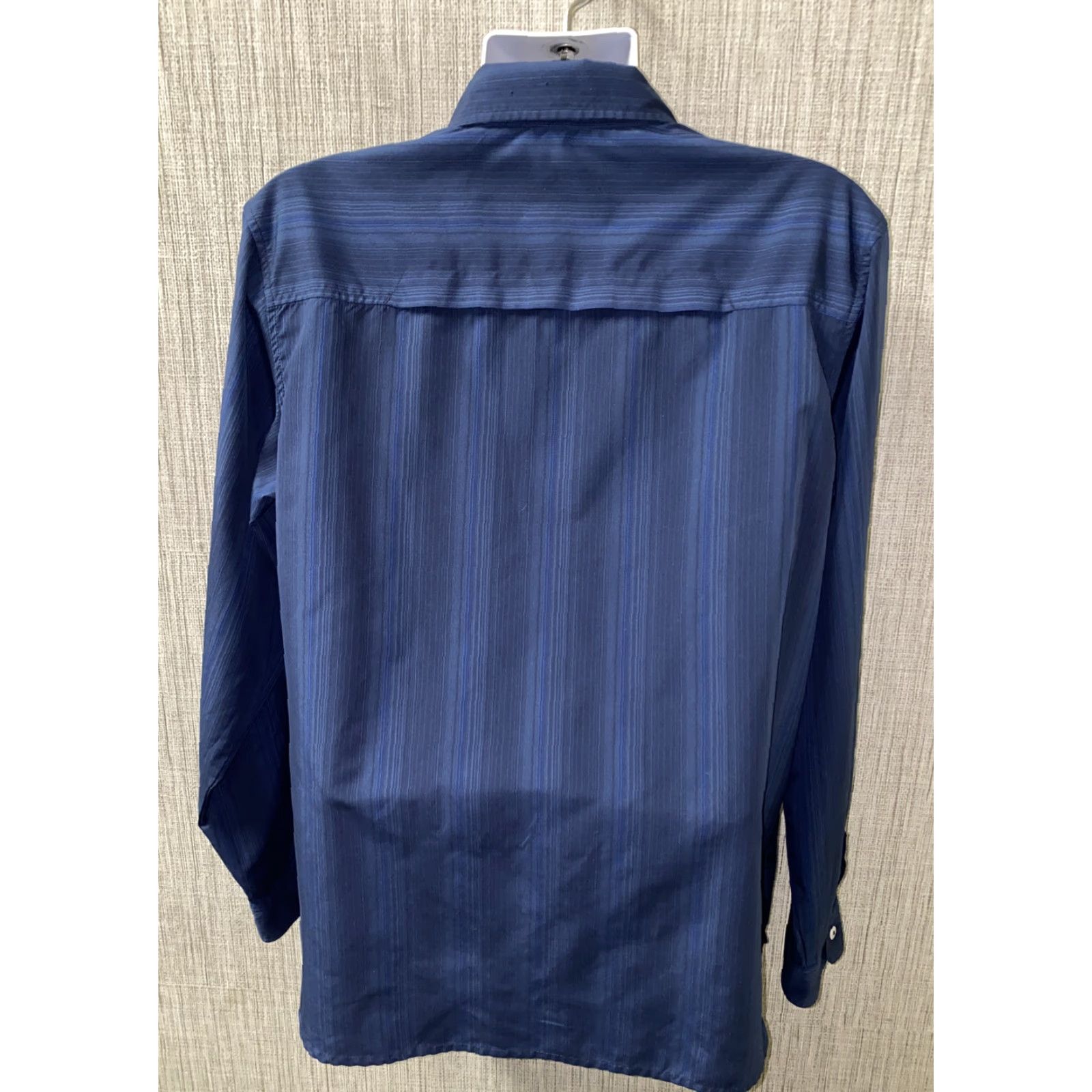 Merrell Merrell Mens Blue Long Sleeve Button Front Shirt 23 In Armpit - Regular L, Button-Up, Collared, Striped, Men’s Shirt Size US L / EU 52-54 / 3 - 6 Thumbnail