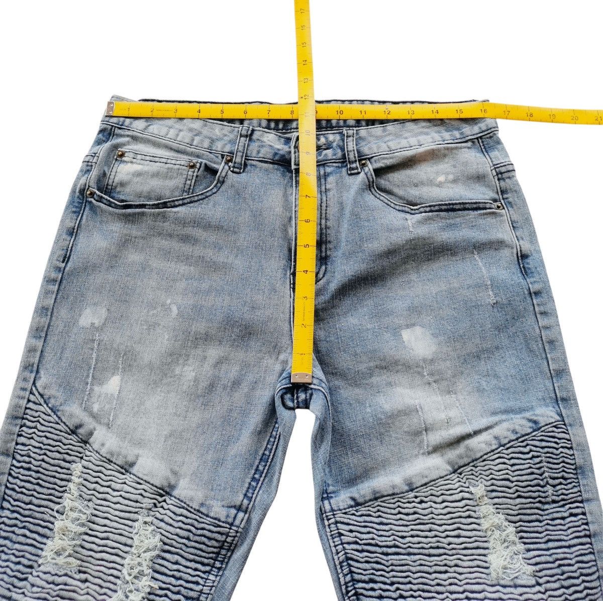 Young And Reckless Young And Reckless Biker Jeans Looklike Balmain Jeans Size US 33 - 9 Thumbnail