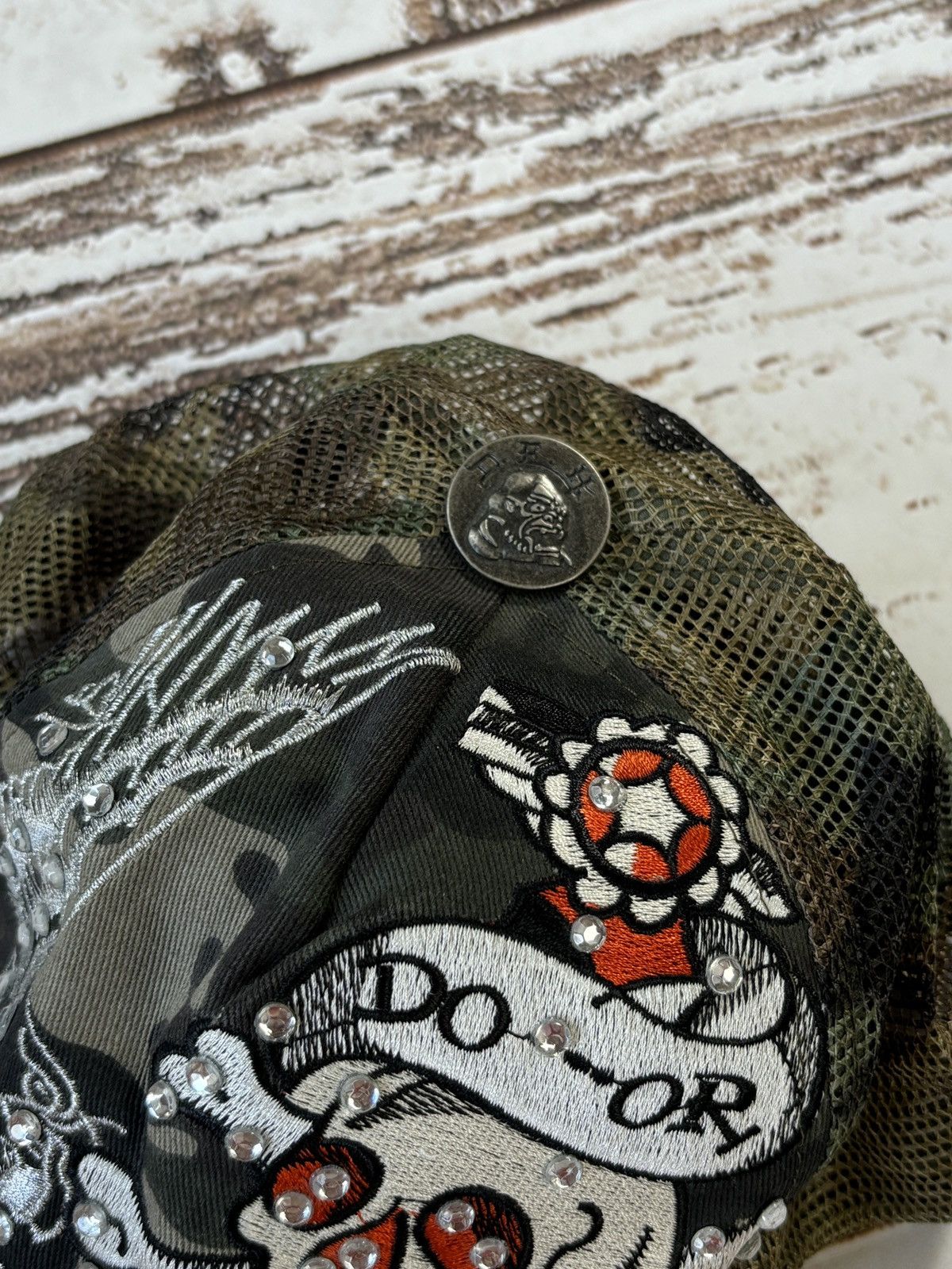 Ed Hardy Ed Hardy Vintage Camo Trucker Hat Tattoo Size ONE SIZE - 4 Thumbnail