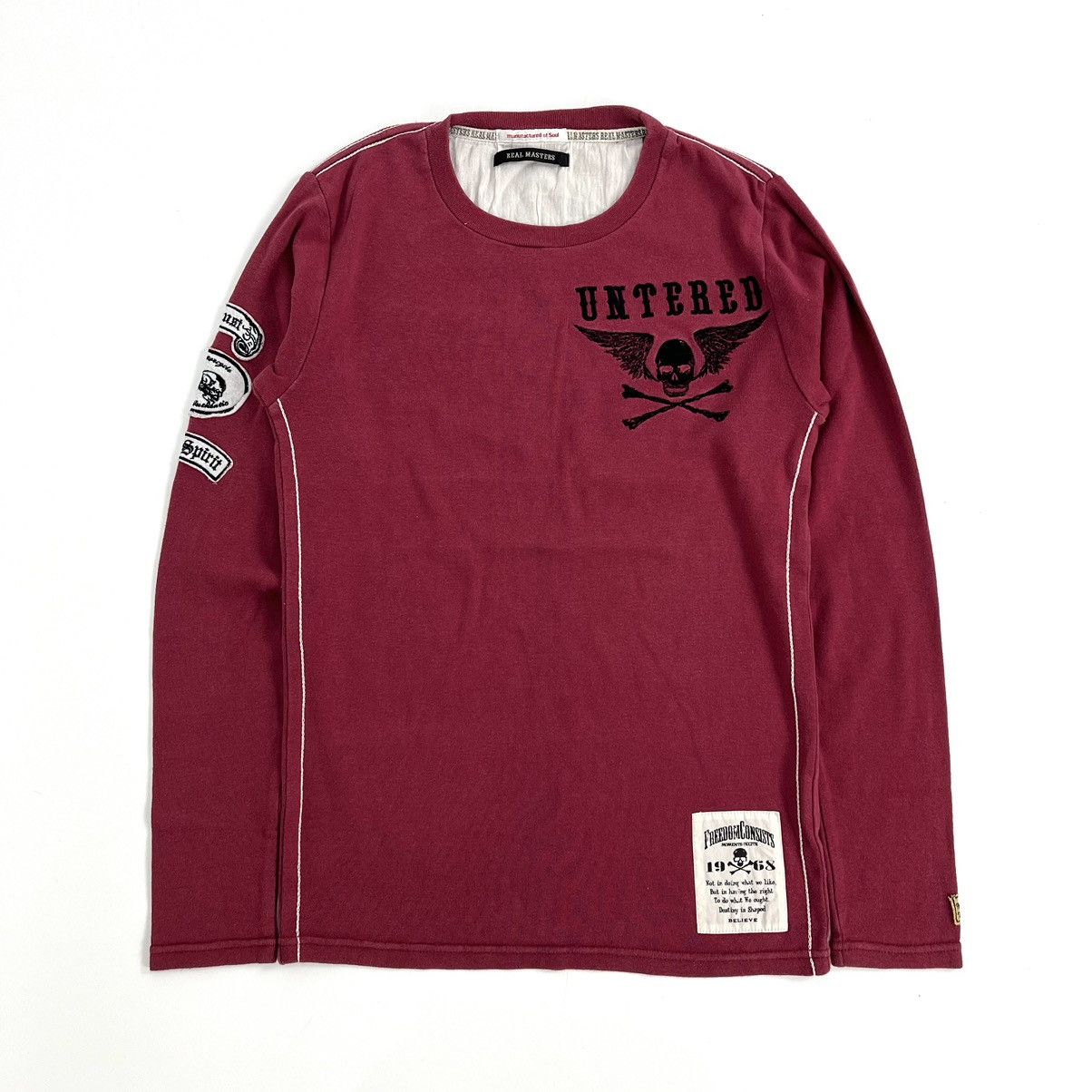 If Six Was Nine × Japanese Brand × Le Grande Bleu (L.G.B.) Vintage Real Master Skullbone Motorcycles LongSleeve Size US M / EU 48-50 / 2 - 15 Thumbnail
