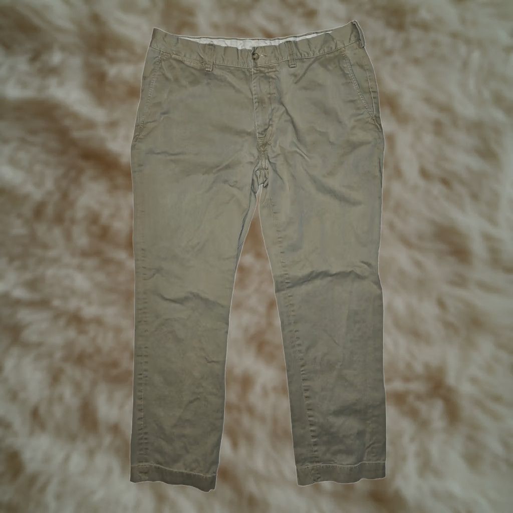 Polo Ralph Lauren Polo Ralph Lauren Chino Pants Men 35x30.5 Khaki Classic Fit Beige Cotton Flat Front Straight 30.5 Inseam Preppy City School Mens Size US S / EU 44-46 / 1 - 1 Thumbnail