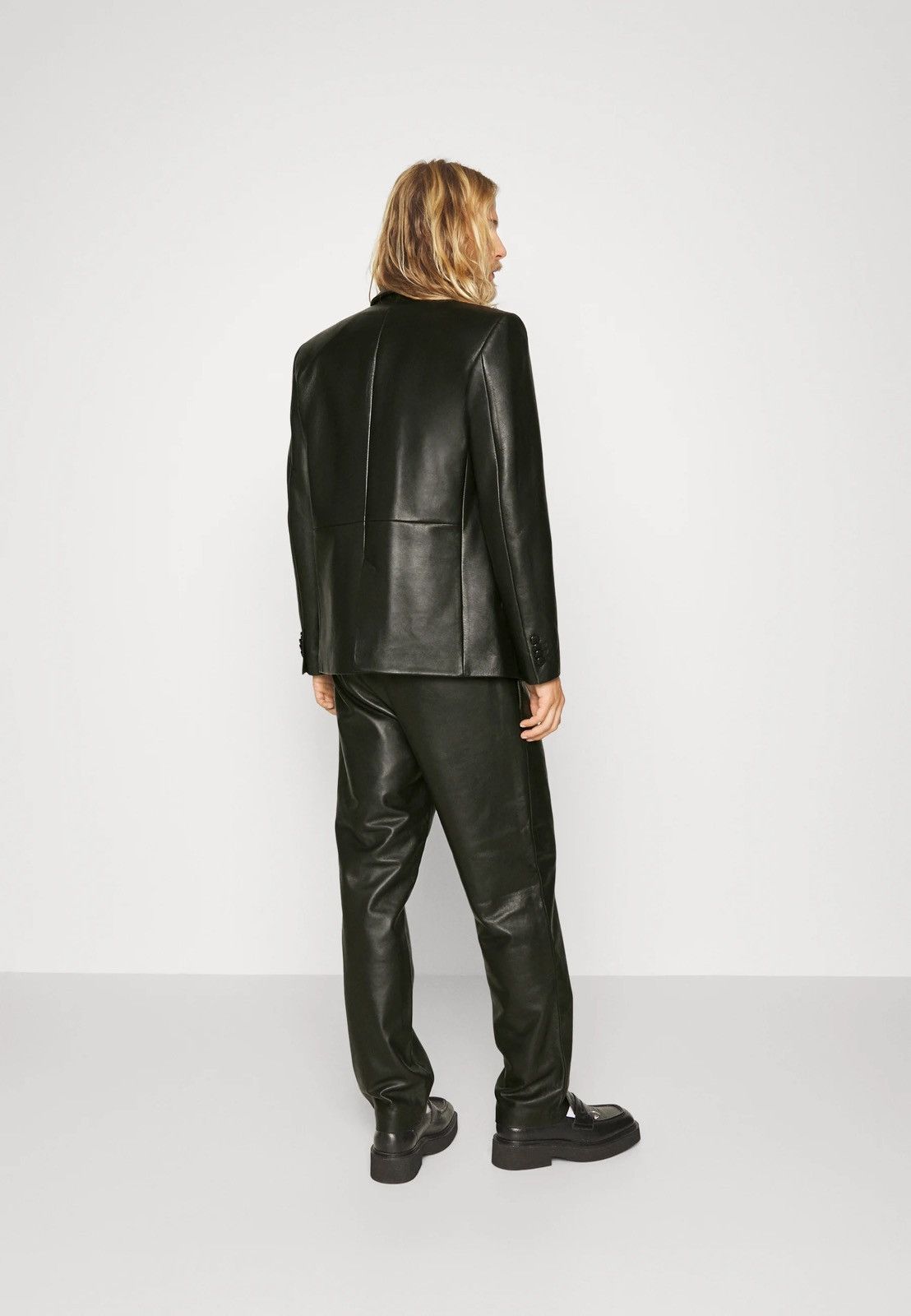 Han Kjobenhavn !DS! FW22 Han Kjobenhavn Black Leather Blazer Jacket Size US M / EU 48-50 / 2 - 5 Thumbnail