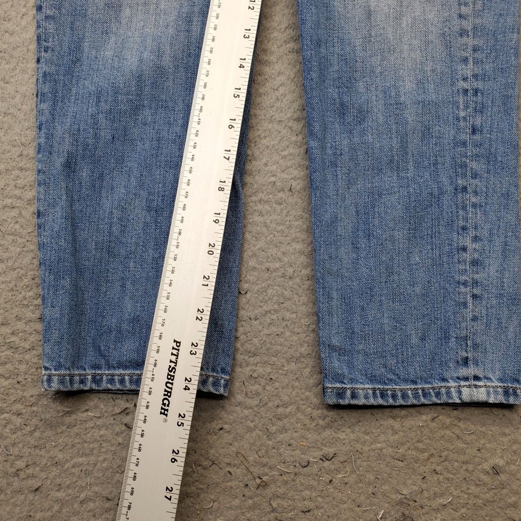 Vintage Flying Monkey Straight Jeans Women 26 Blue Denim Boho Streetwear Faded Whiskered Jeans | 5-Pocket Denim Pants | Size 26 Women Size 26" / US 2 / IT 38 - 4 Thumbnail