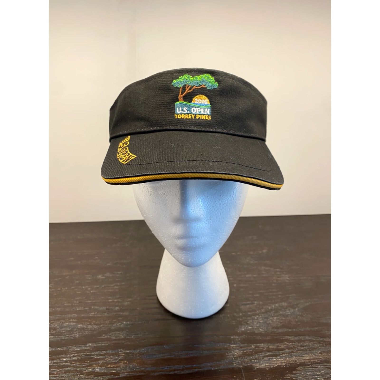 Vintage Ahead US Open Hat One Size Black Visor Strapback Golf Torrey Pines 2008 Mens Size ONE SIZE - 2 Thumbnail
