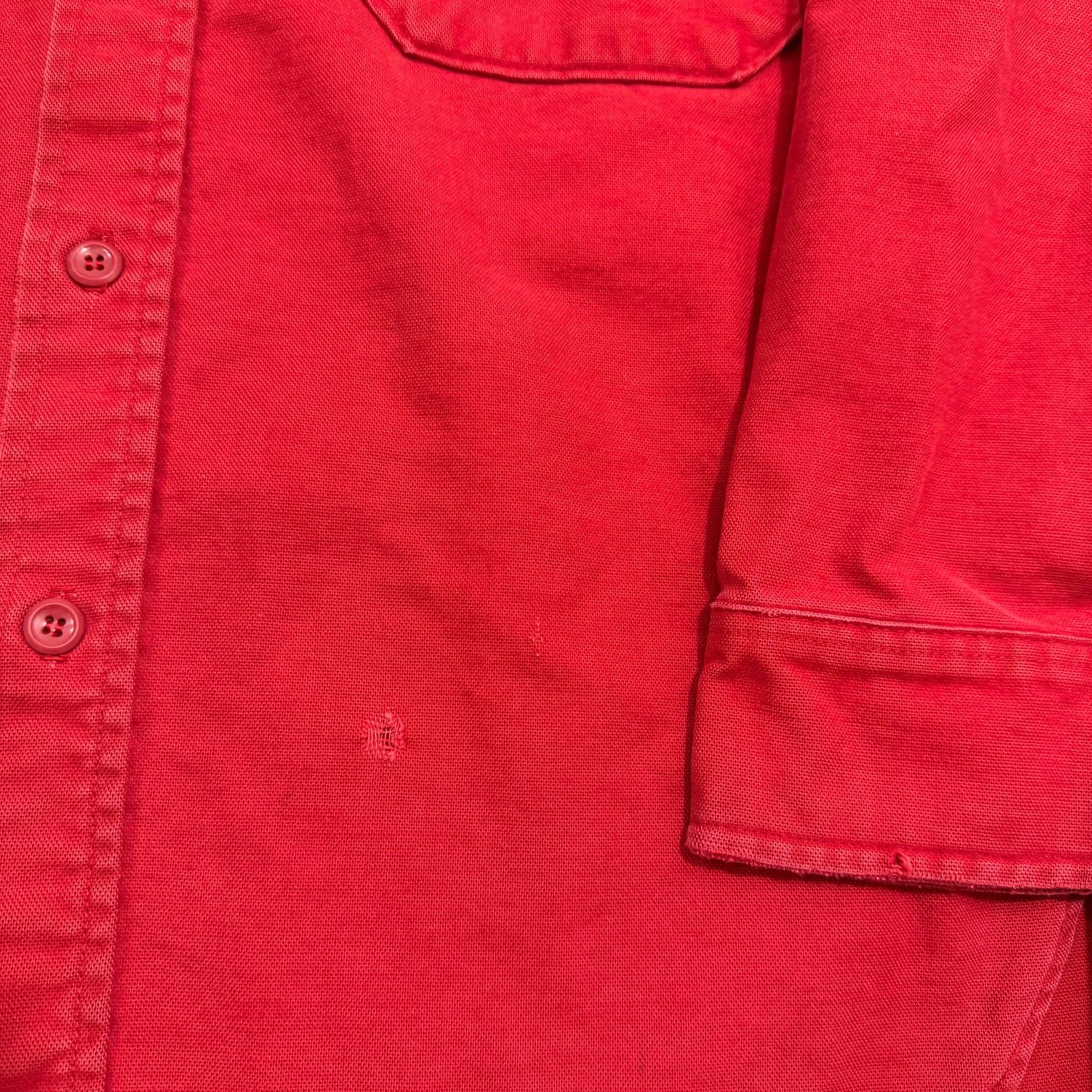 Vintage Vintage Woolrich Chamois Button Up Shirt Men's Large Red Size US L / EU 52-54 / 3 - 3 Thumbnail