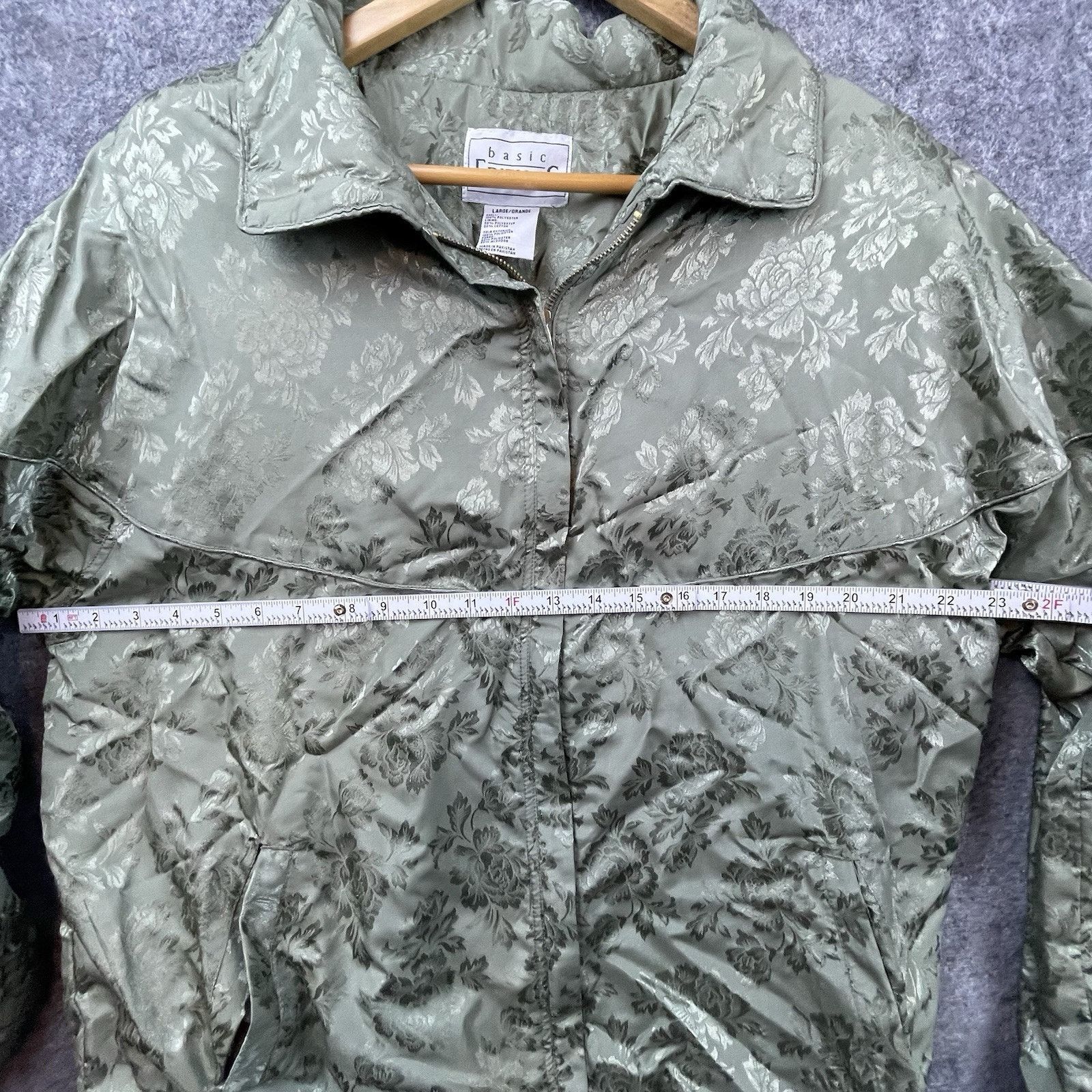Basic Editions Basic Editions Track Suit Womens L Satin Windbreaker Grandma Size L / US 10 / IT 46 - 5 Thumbnail