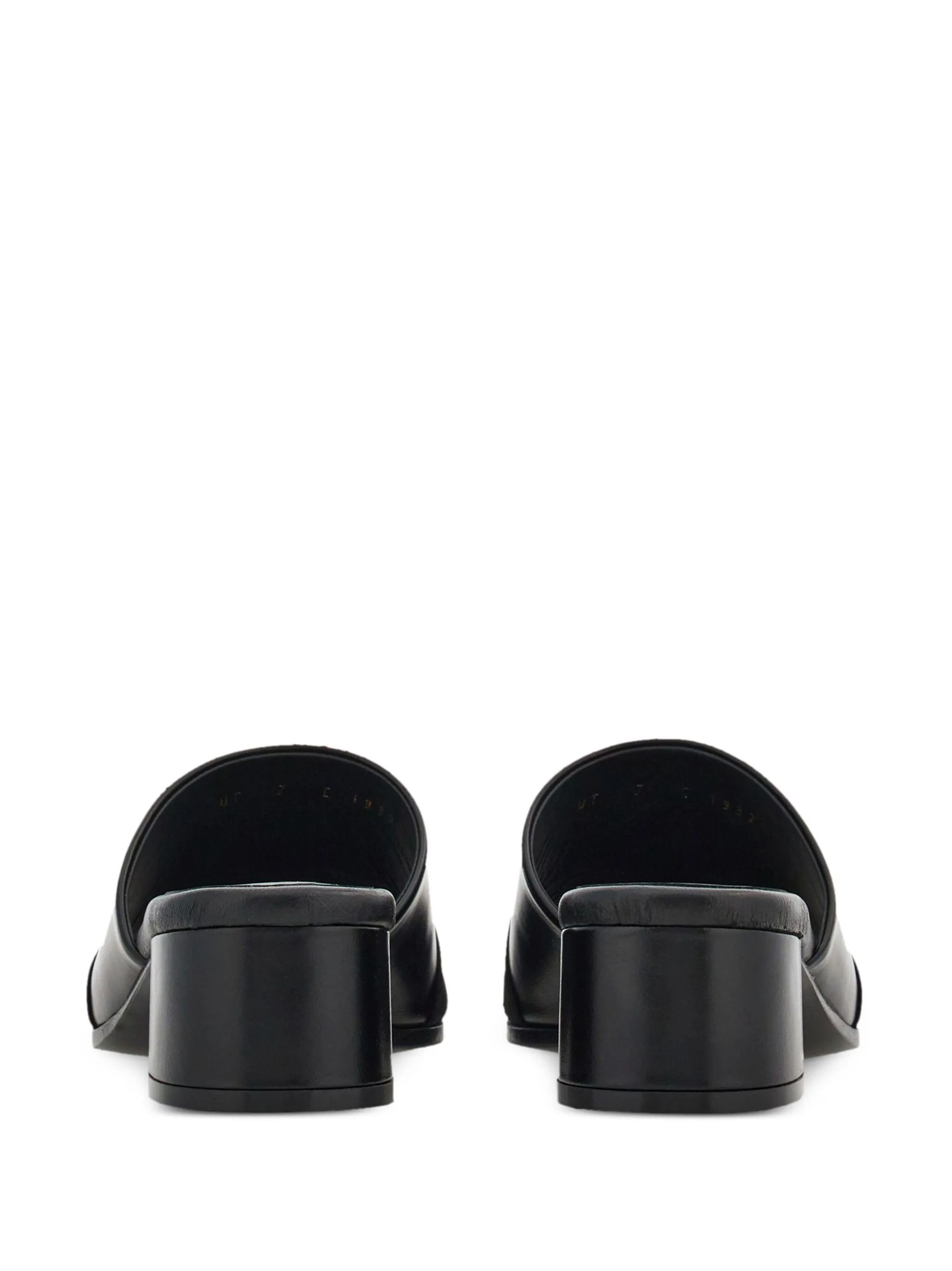 Salvatore Ferragamo o1s1rm0526 Zelie Nappa Leather Mules in Black Size US 10 / IT 40 - 3 Thumbnail