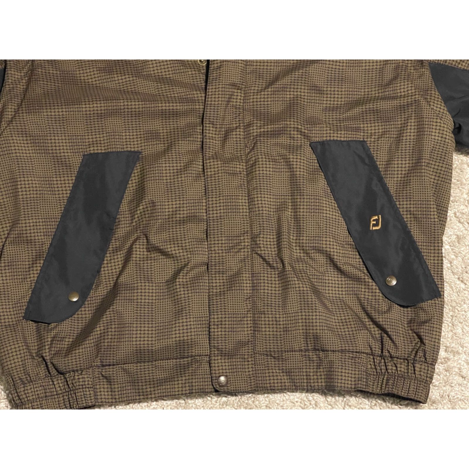 Footjoy FootJoy Dryjoys Mens Jacket 3-in-1 Wind-Resistant Water-Resistant Easy Zip Snap Pockets Check Multi-Color XL Golf Lined Nylon Polyester Size US XL / EU 56 / 4 - 6 Thumbnail