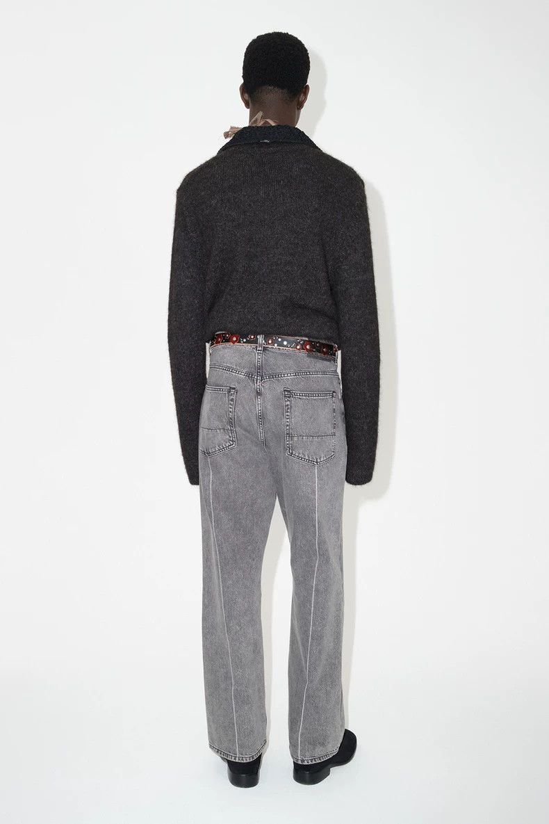 Our Legacy Our Legacy Black and gray patchwork jeans with double ring Size US 32 / EU 48 - 3 Thumbnail