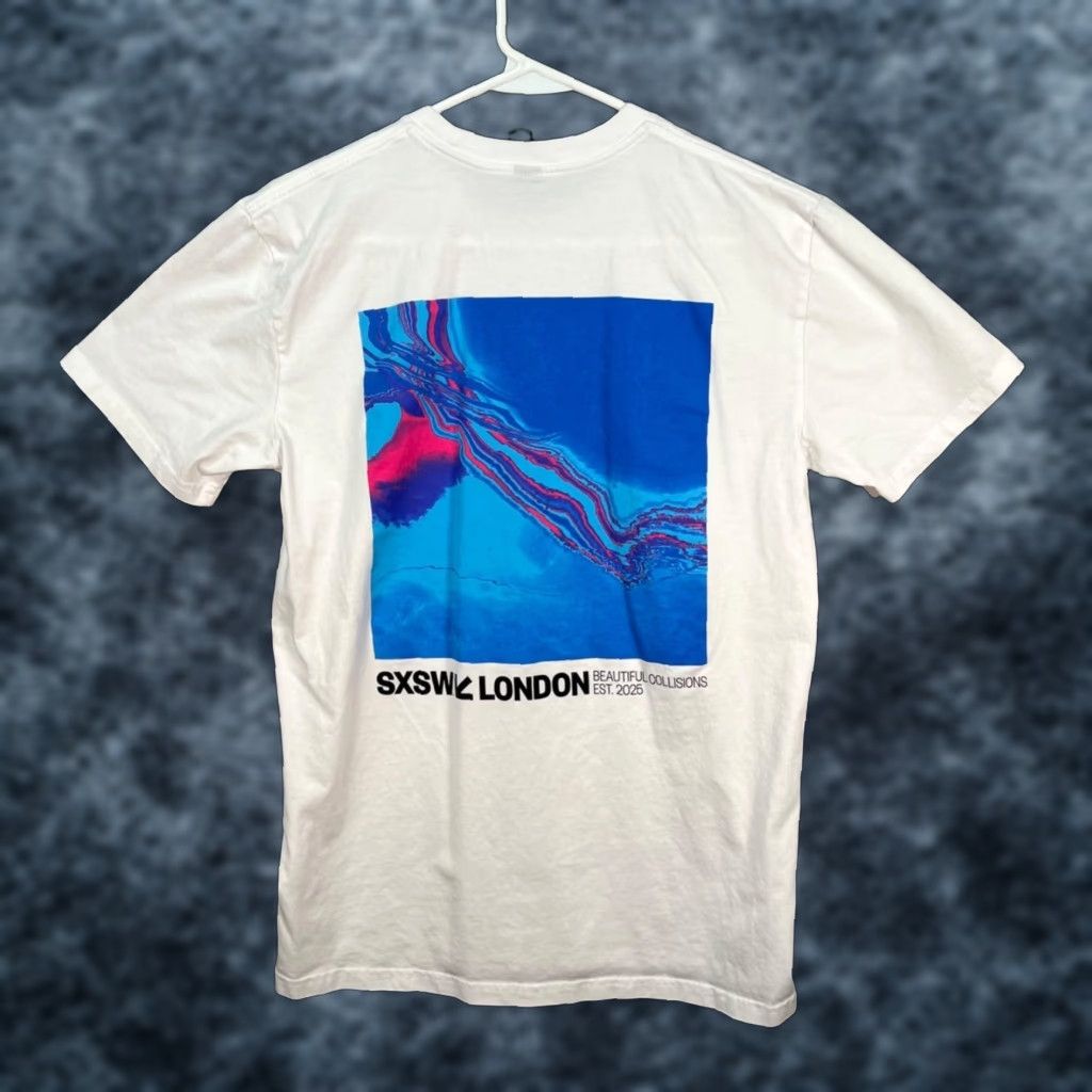 AS Colour SXSW London White Graphic T-Shirt Adult Medium AS Colour Crew Neck Short Sleeve Music Festival Shirt Mens Size US M / EU 48-50 / 2 - 1 Thumbnail